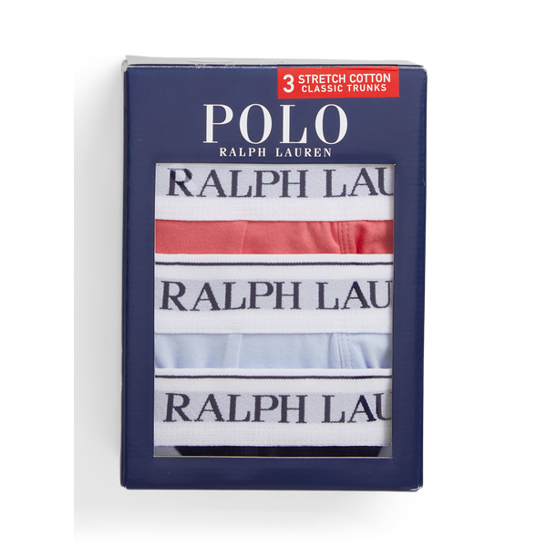Polo Ralph Lauren Pack Of Three Stretch Cotton Boxers In Blue