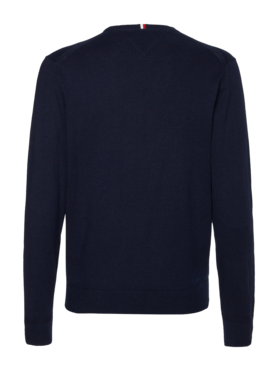 Pull col rond en coton et cachemire TOMMY HILFIGER Bleu