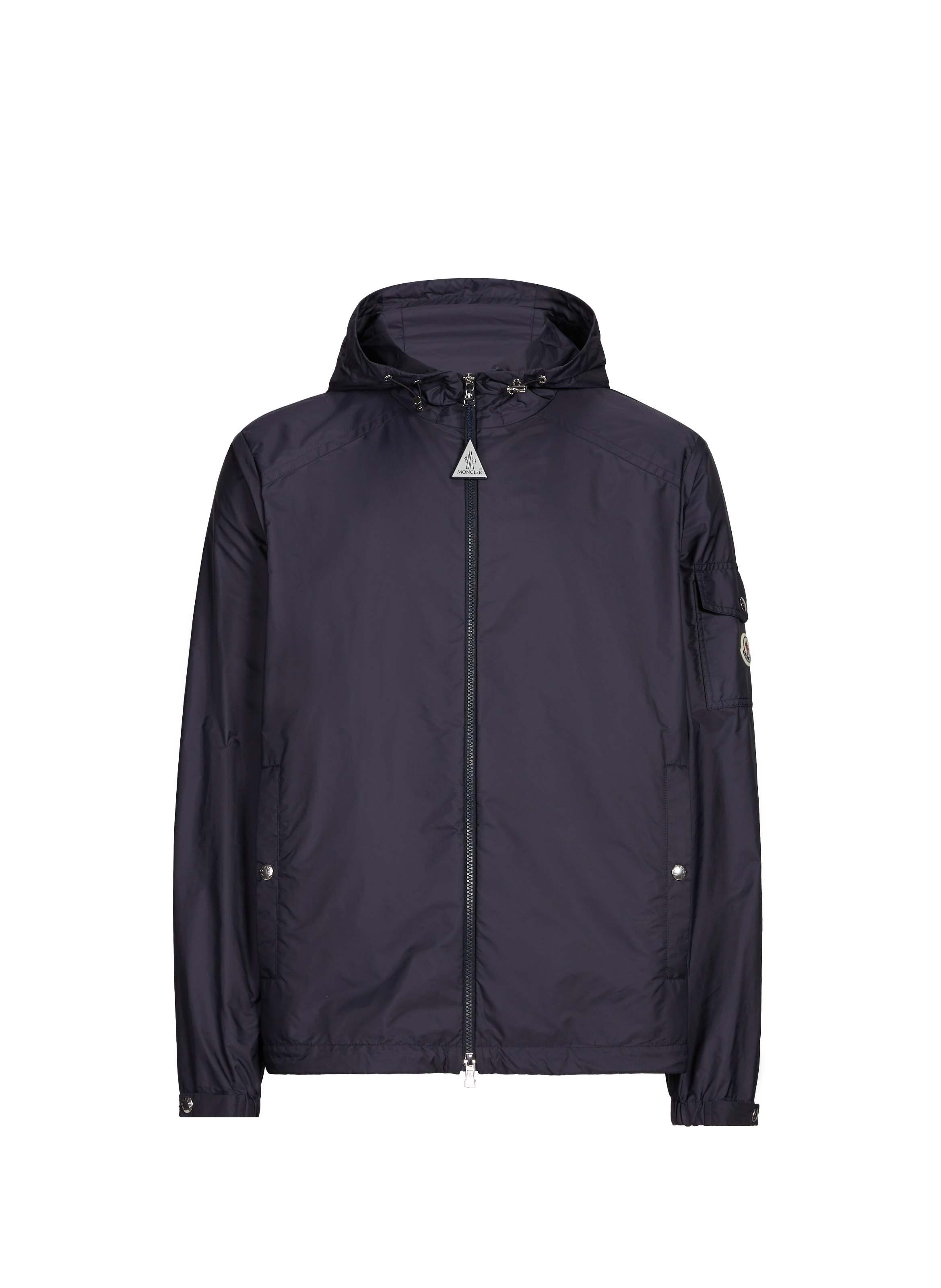 Recycled polyester-blend windbreaker jacket MONCLER Blue