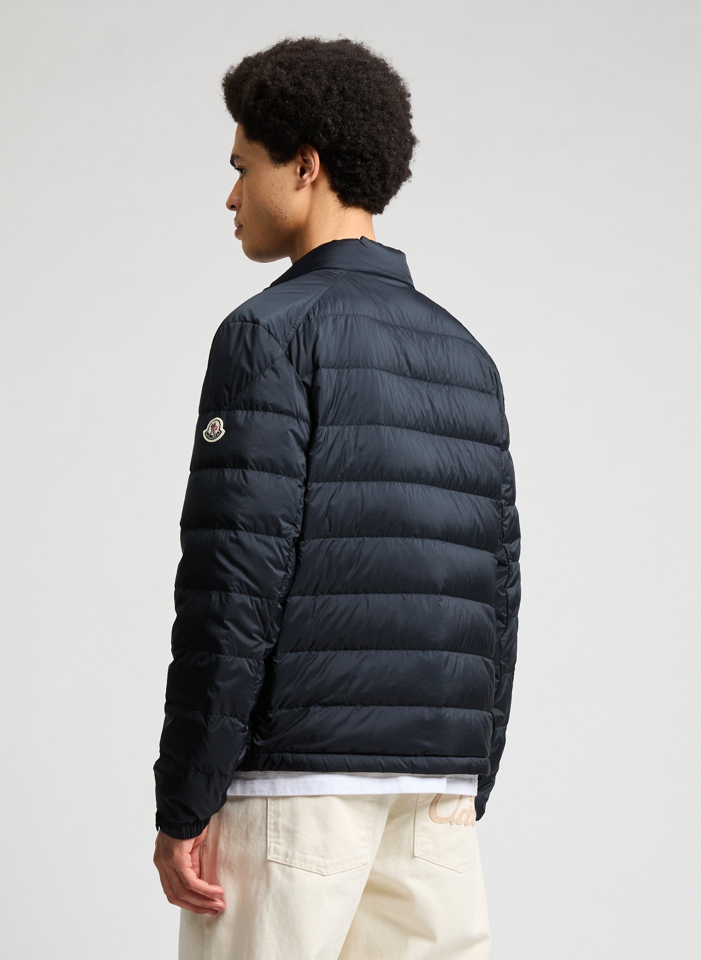 Short quilted down jacket MONCLER Blue