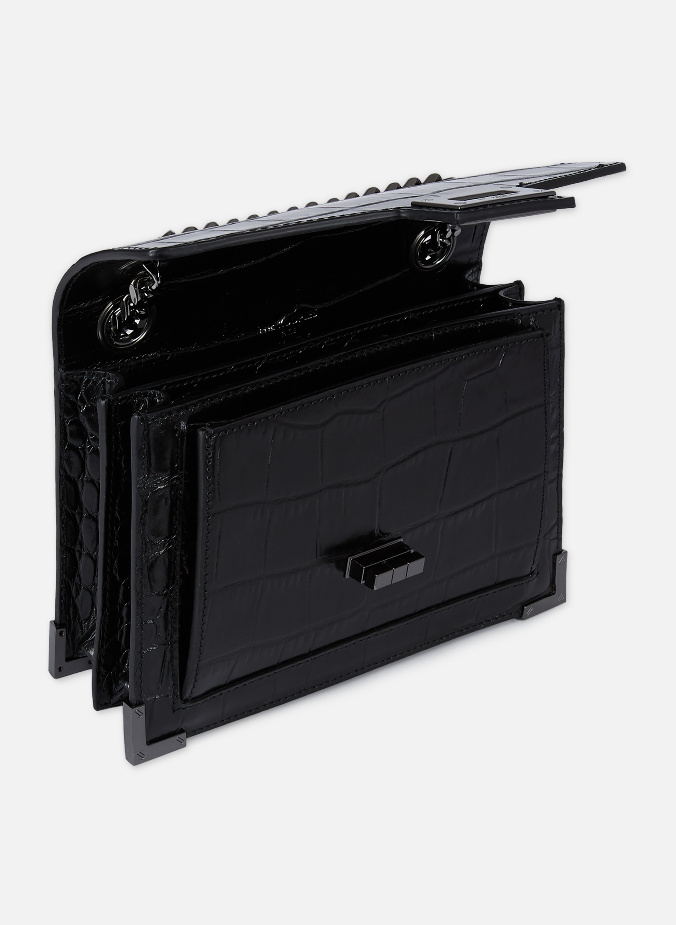 Sac emily small chaîne cuir embossé THE KOOPLES Noir