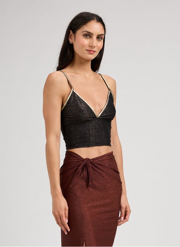 Metallic bustier Black by LA NOUVELLE LA NOUVELLE Metallic bustier Black