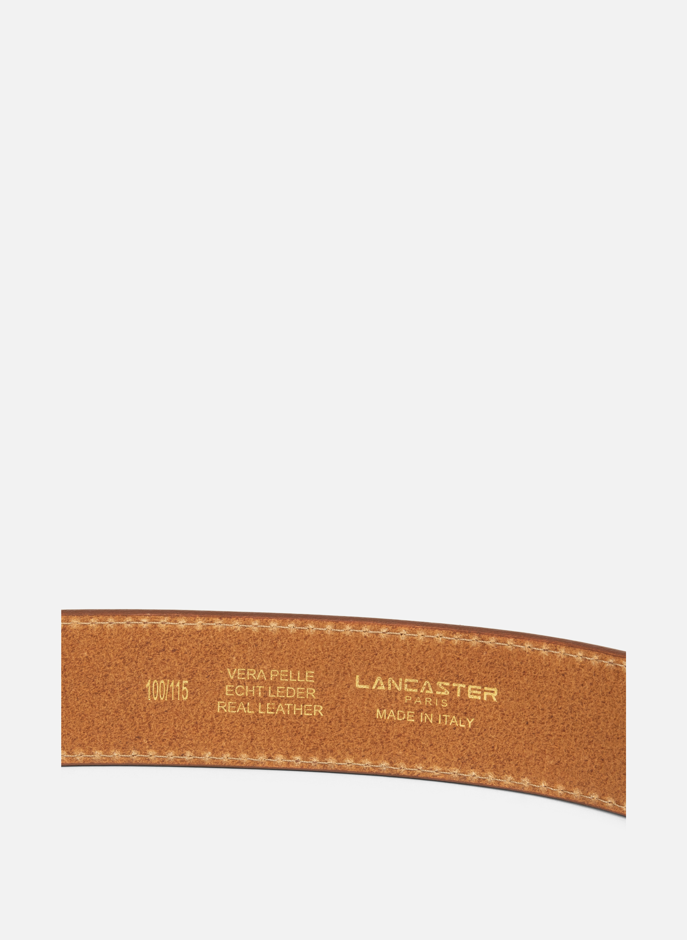 M belt - Ceinture Cuir Lisse Femme LANCASTER Brown