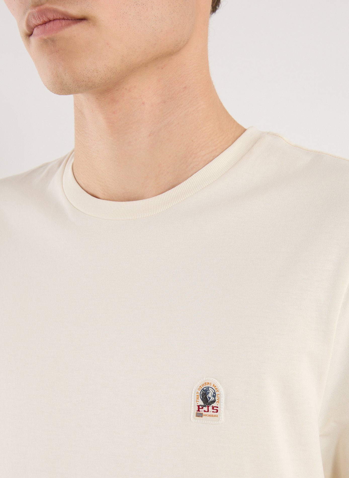 T-shirt en coton Patch PARAJUMPERS Blanc