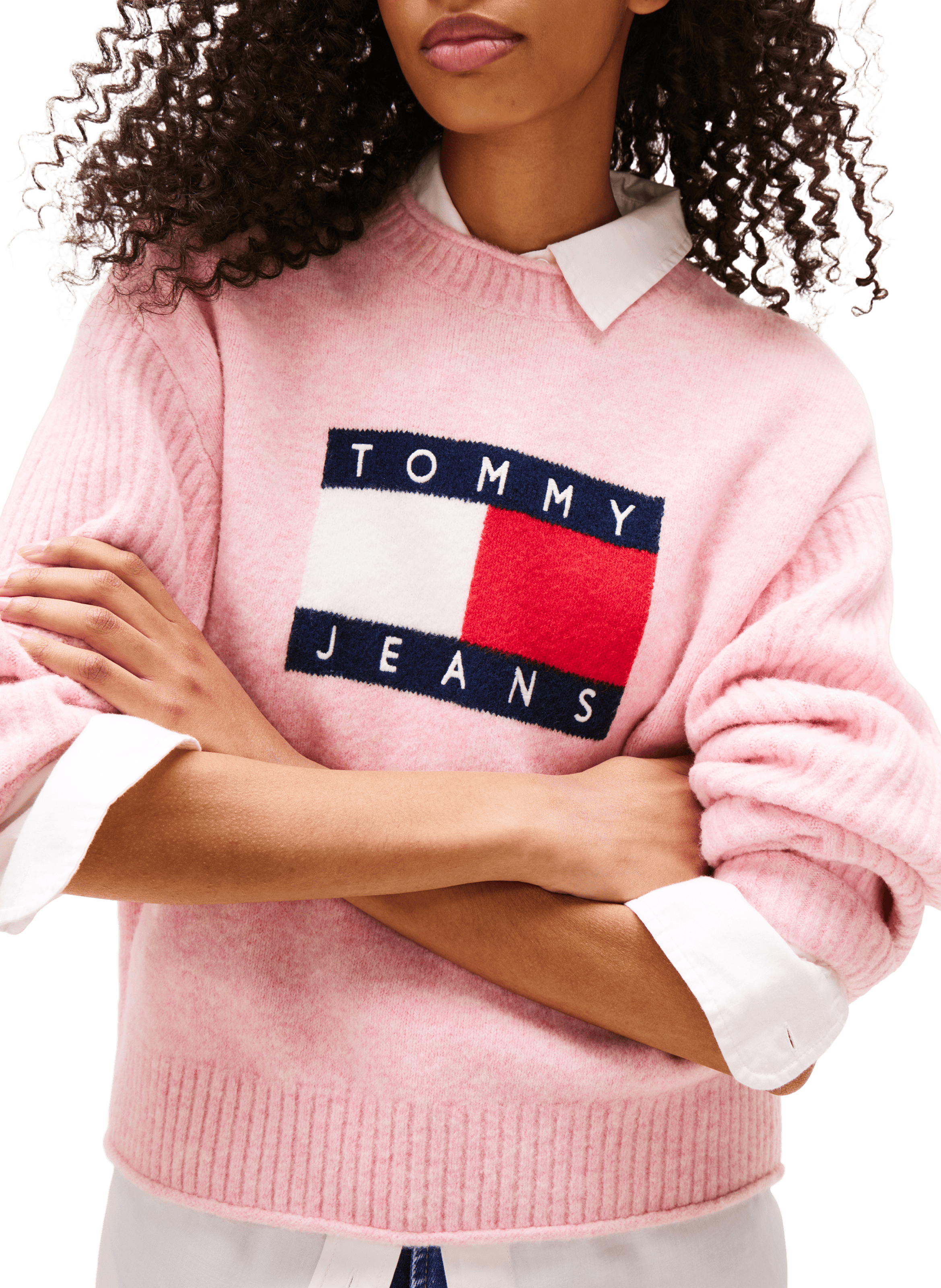Pull à logo TOMMY HILFIGER Rose