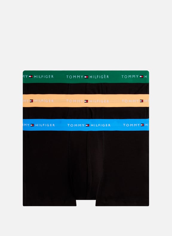 Set of three organic cotton-blend boxers Black by TOMMY HILFIGER TOMMY HILFIGER Set of three organic cotton-blend boxers Black