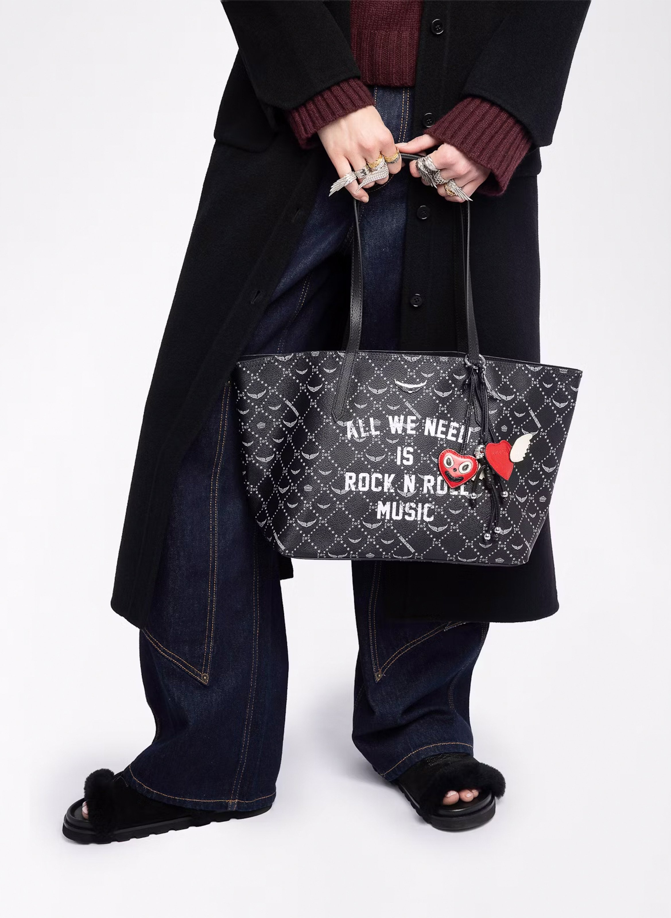 Sac cabas à monogrammes z shopper ZADIG&VOLTAIRE Noir