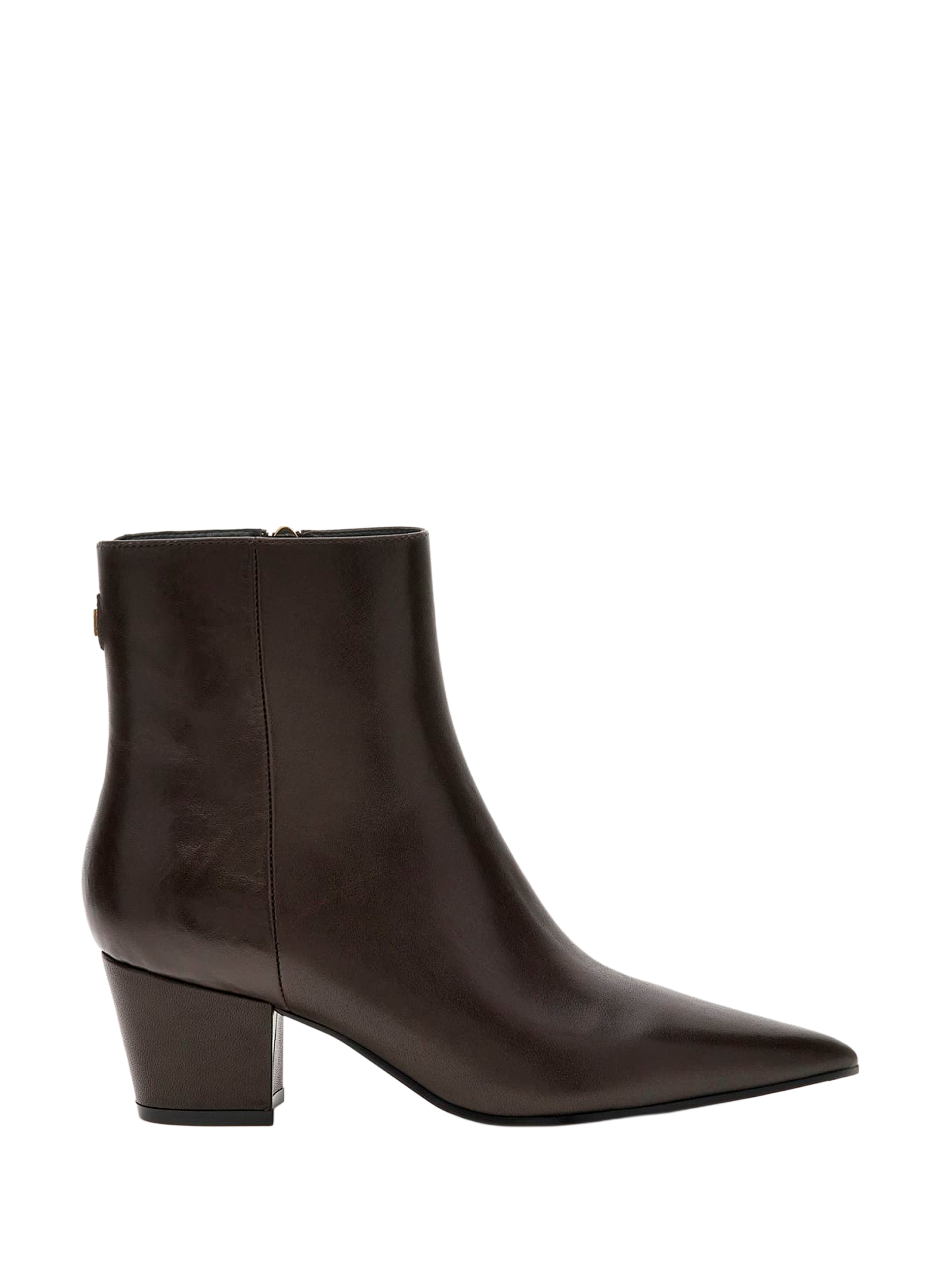 GUESS Cowhide leather ankle boots Brown