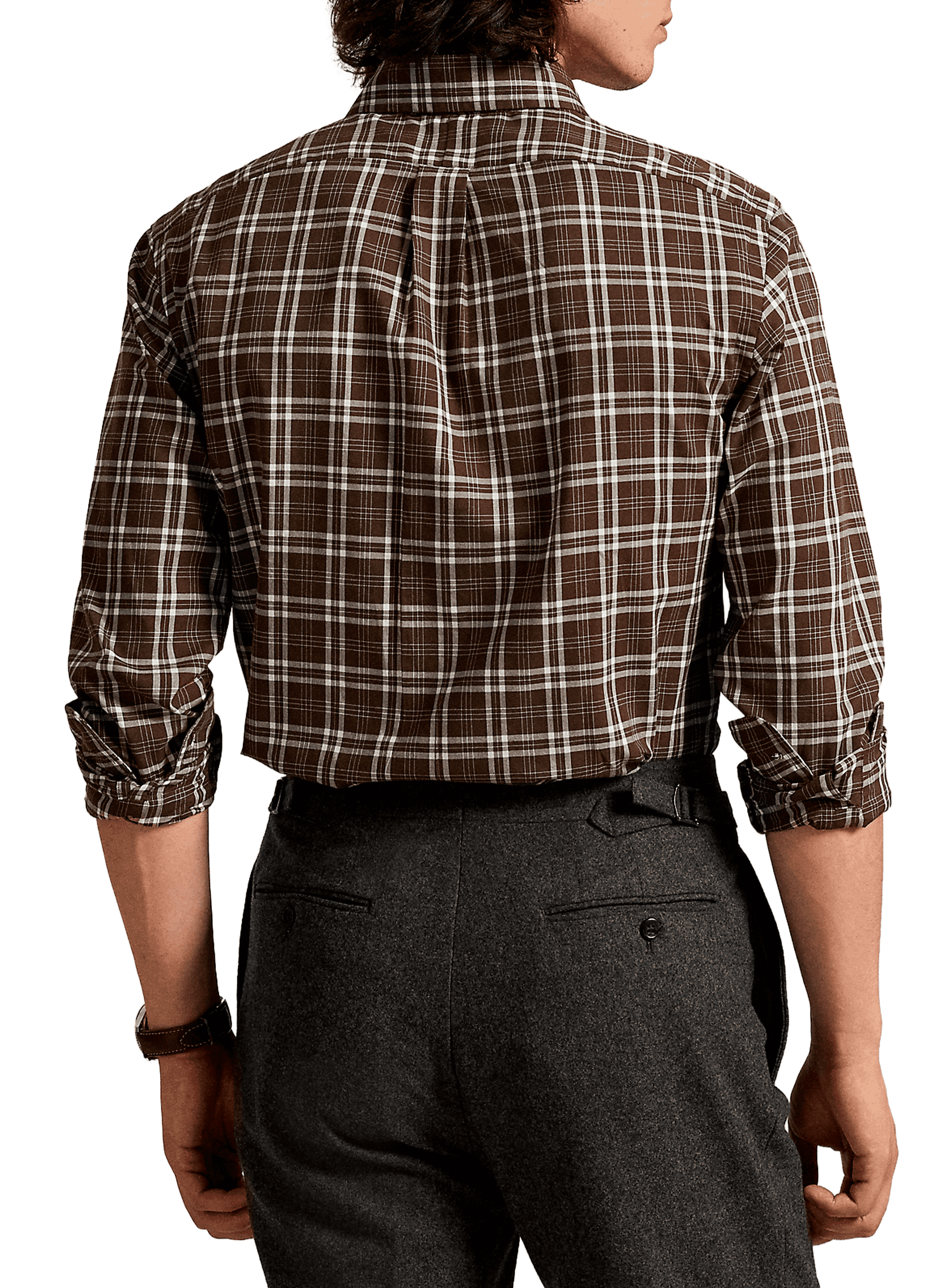 Chemise col américain à carreaux en coton POLO RALPH LAUREN Multicolore