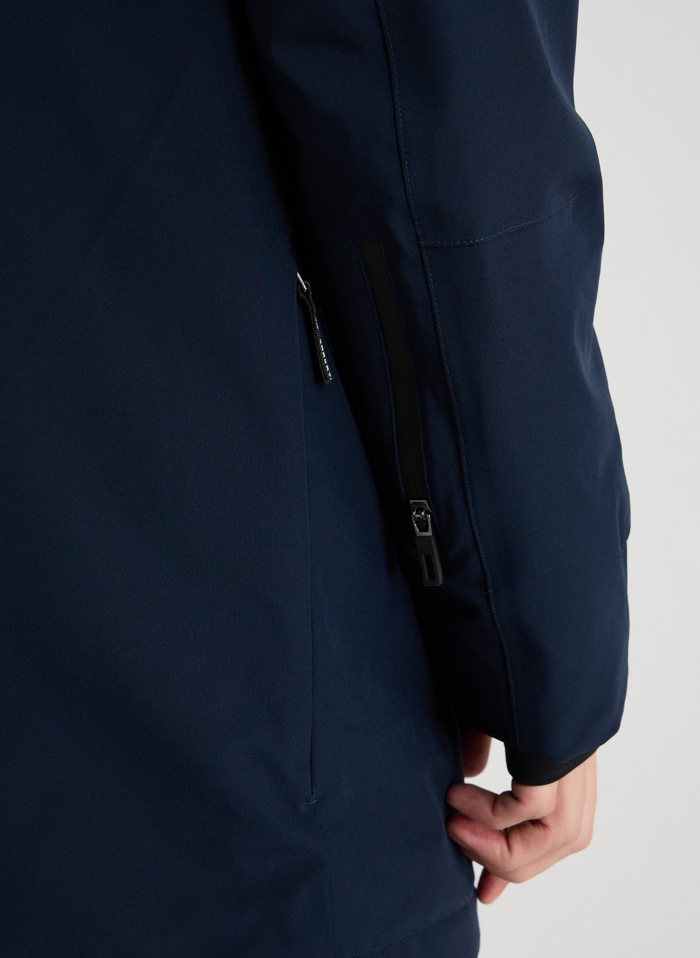 High-neck hooded parka KRAKATAU Blue