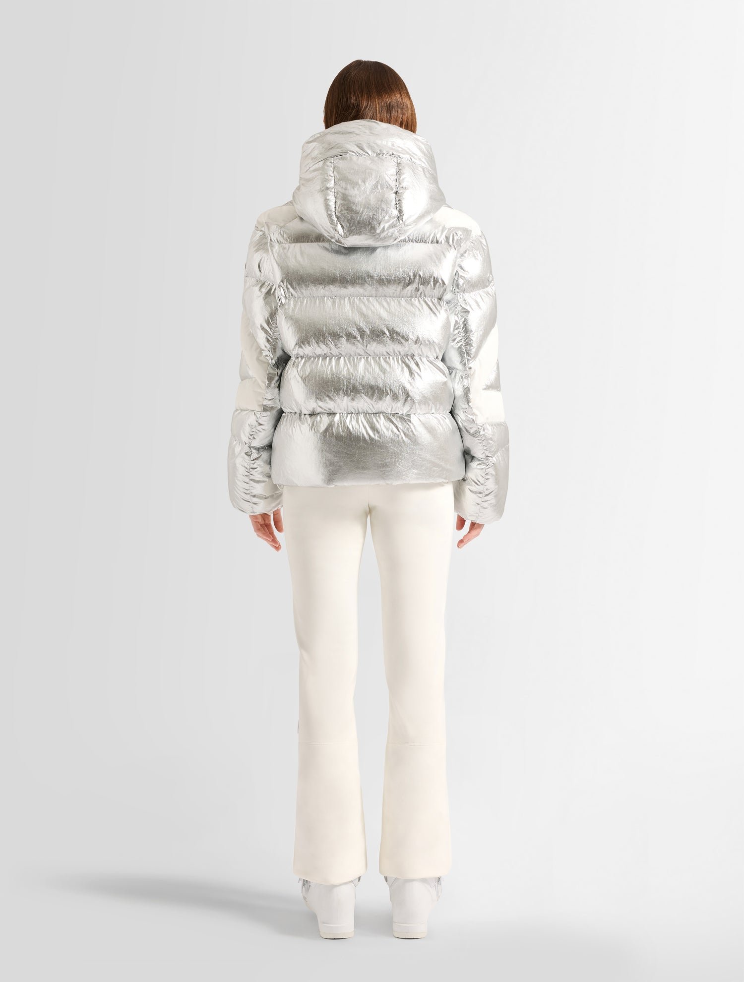 Doudoune charloy metal col capuche FUSALP Argent