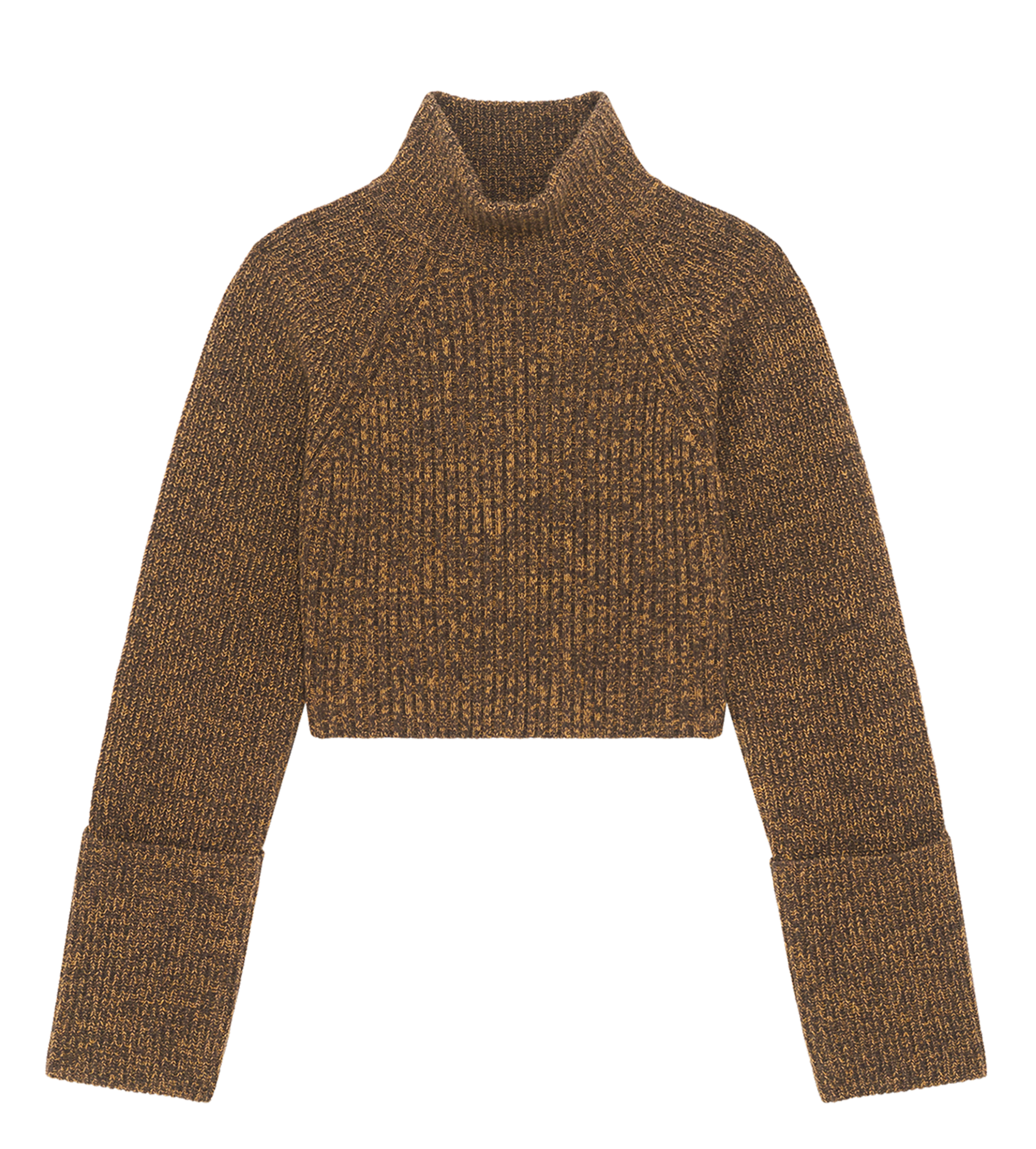 Pull droit col montant en laine elba IRO Marron