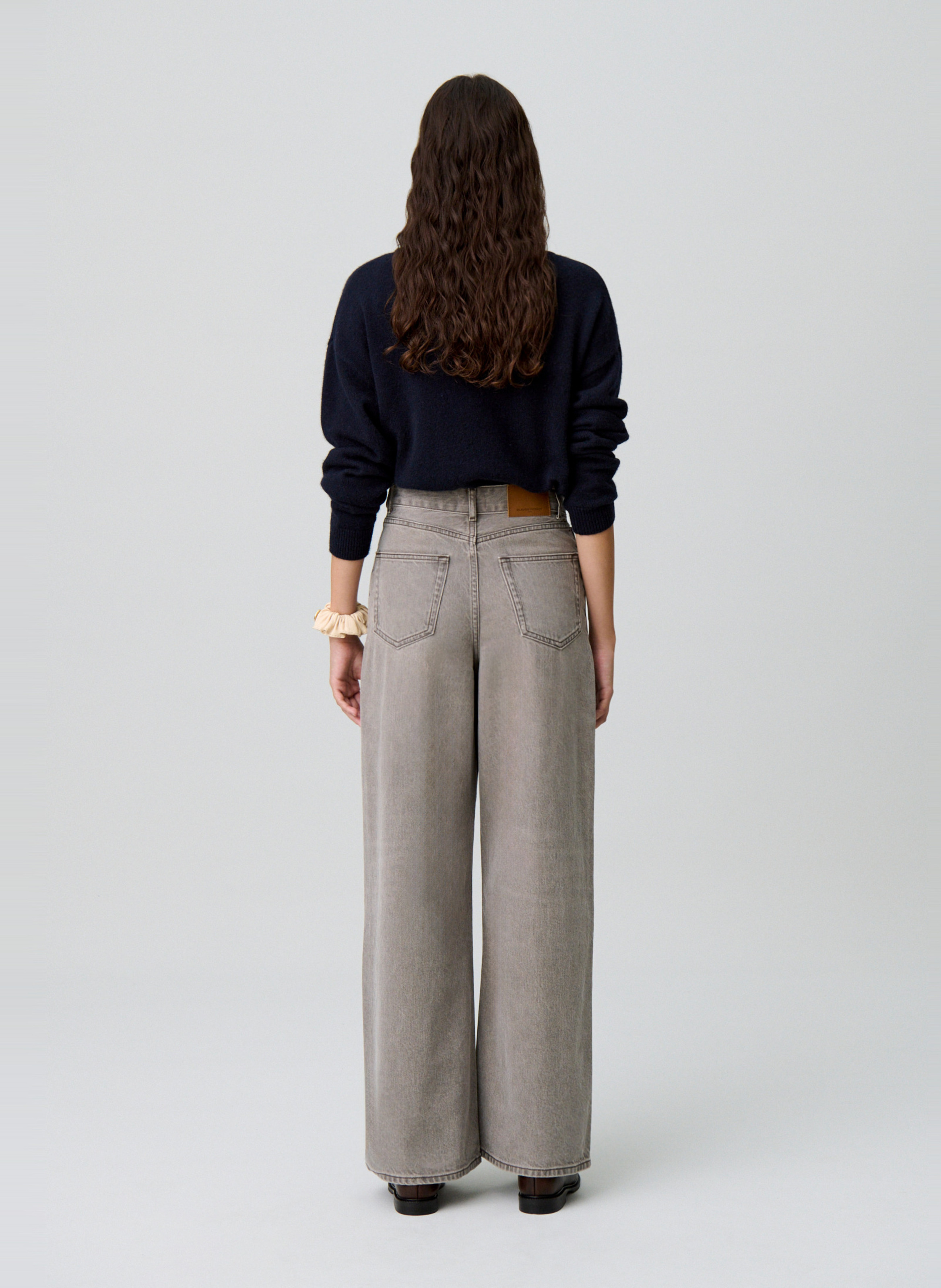 Jean large en coton mélangé jeanjeannebis CLAUDIE PIERLOT Beige