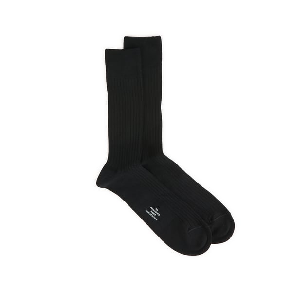 Chaussettes hautes côtelées en laine mérinos mélangée Chaussettes hautes côtelées en laine mérinos mélangée