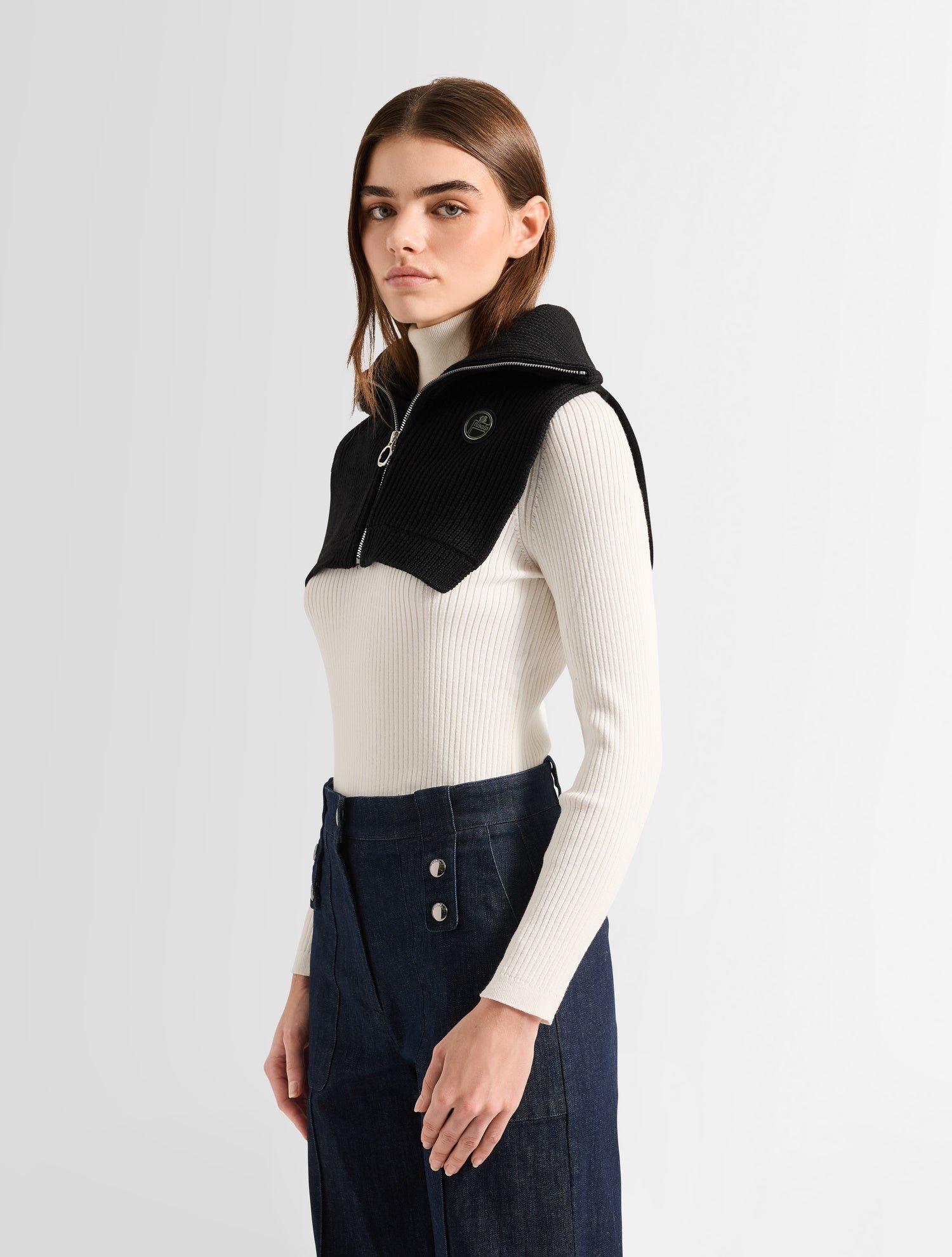 Tour de cou knit bib coupe regular FUSALP Noir