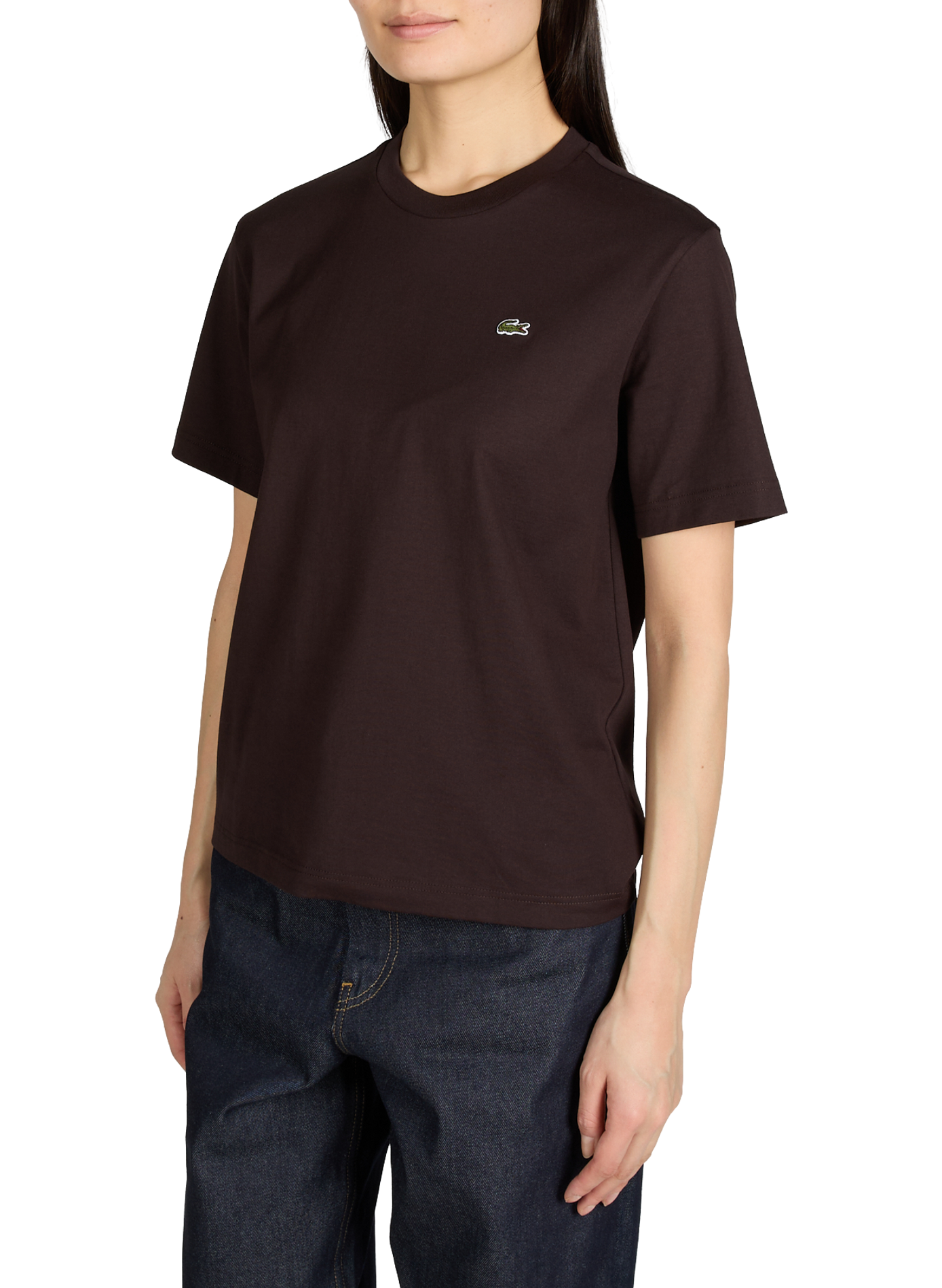 T-shirt en coton LACOSTE Marron