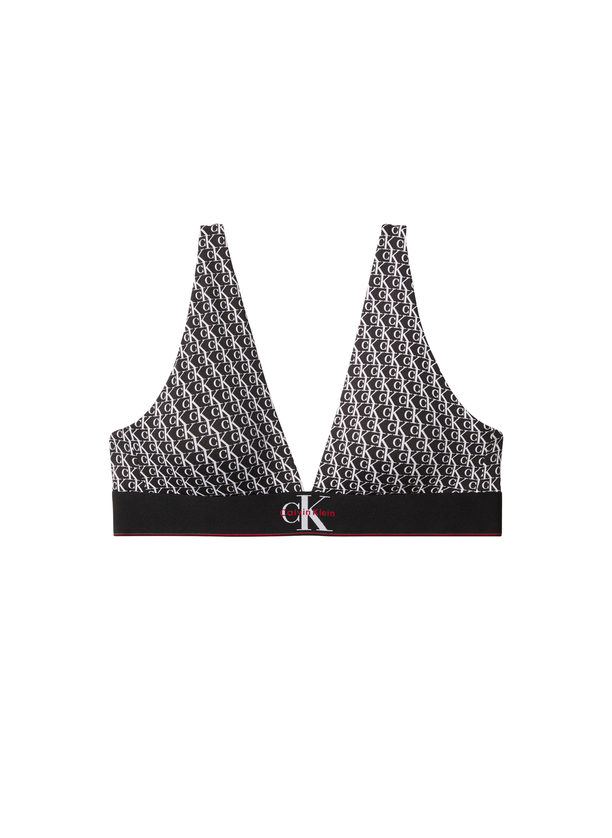 Brassière imprimée à logo CALVIN KLEIN Noir
