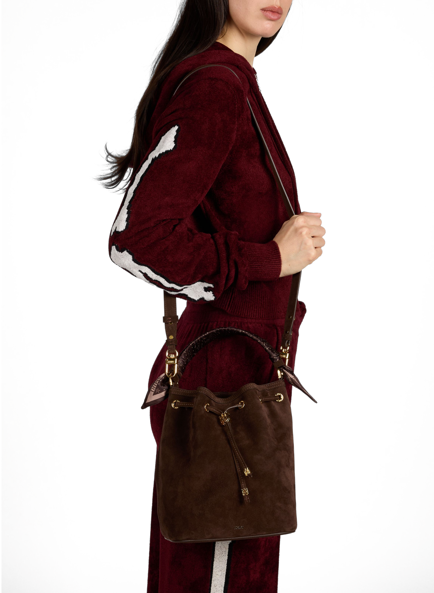 Suede leather bucket bag AMIRI Multicolour