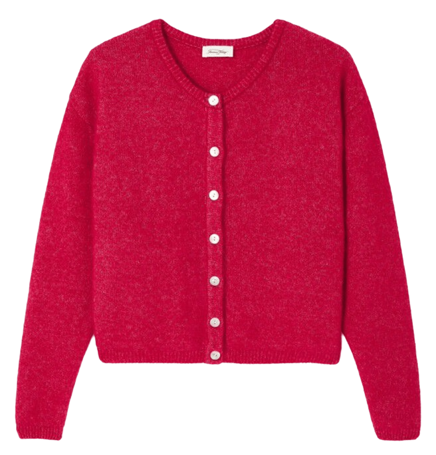 Gilet ample col rond en laine mélangée vitow AMERICAN VINTAGE Rouge