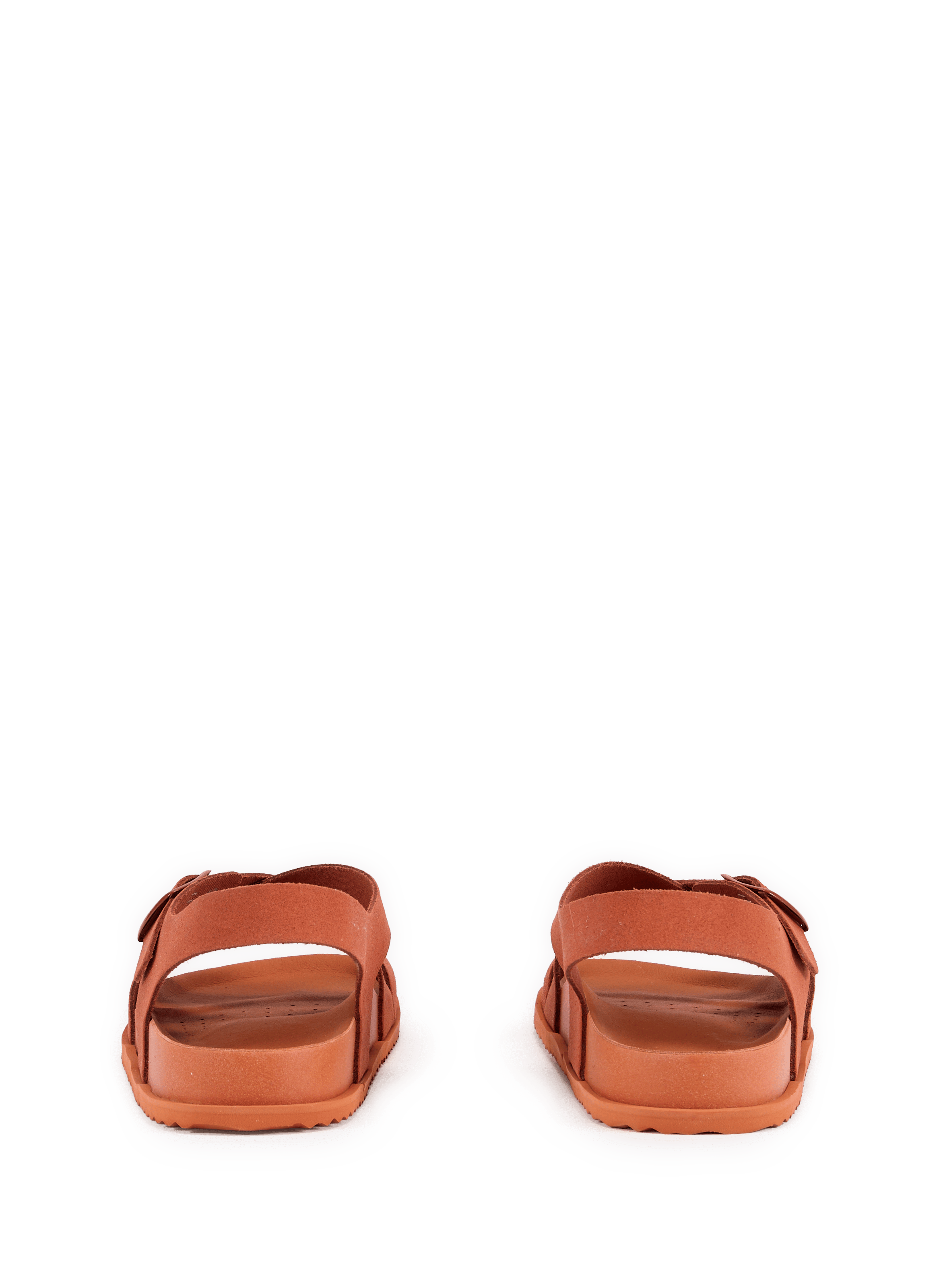 Sandales plates en cuir suédé GEOX Marron