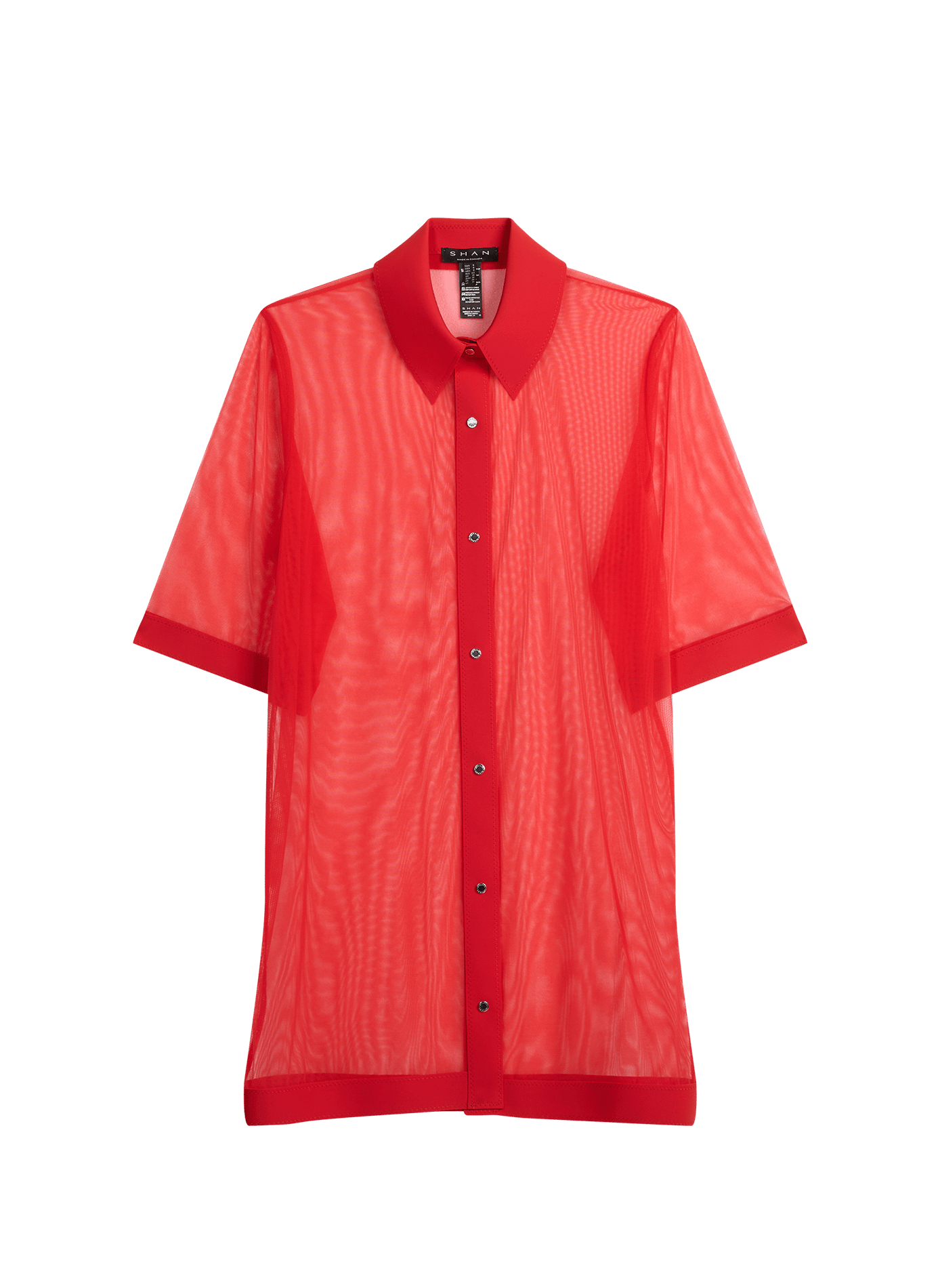 Robe de plage Mia transparente SHAN Rouge