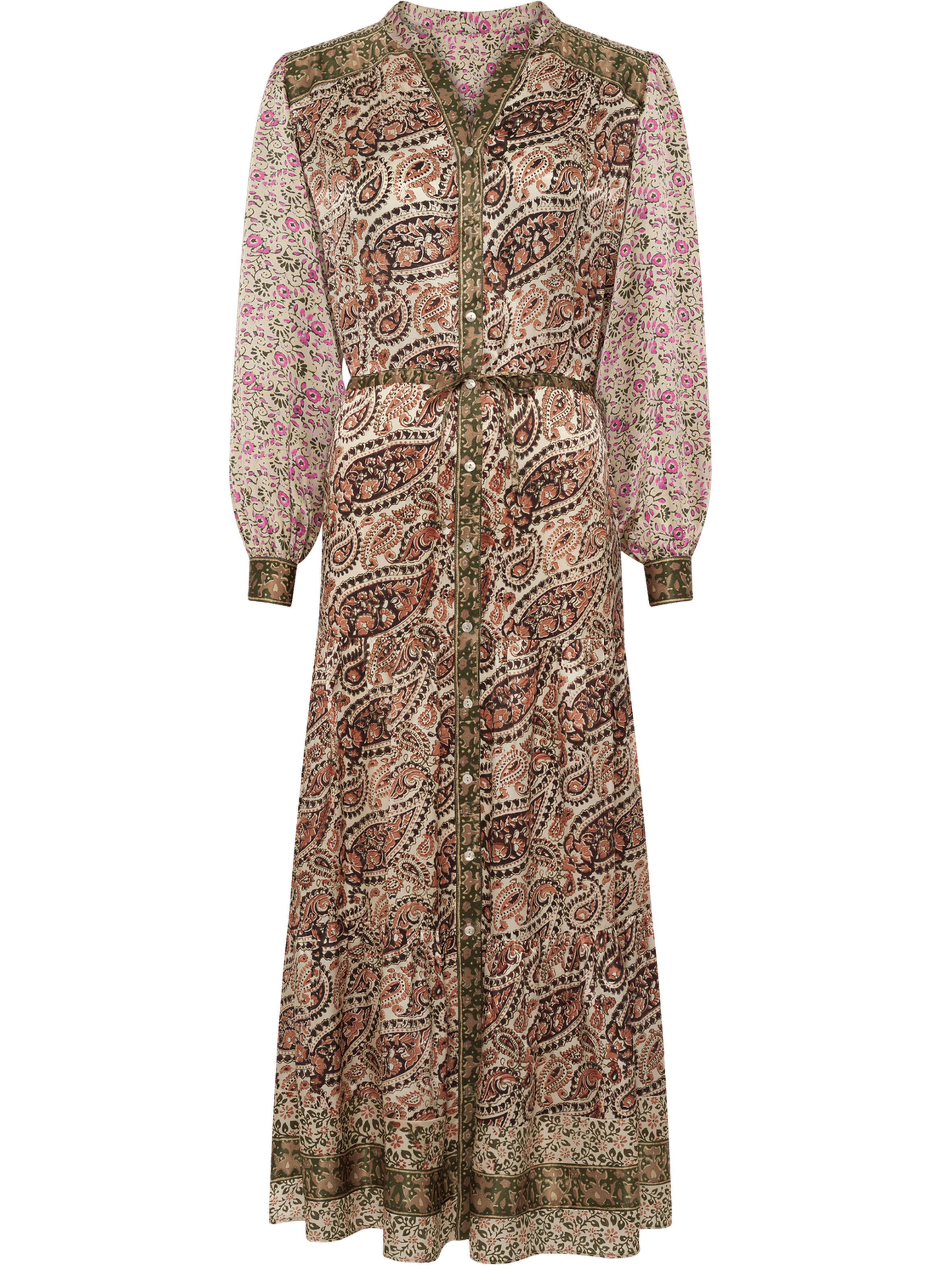 Robe longue à fleurs en soie - roselina GERARD DAREL Multicolore