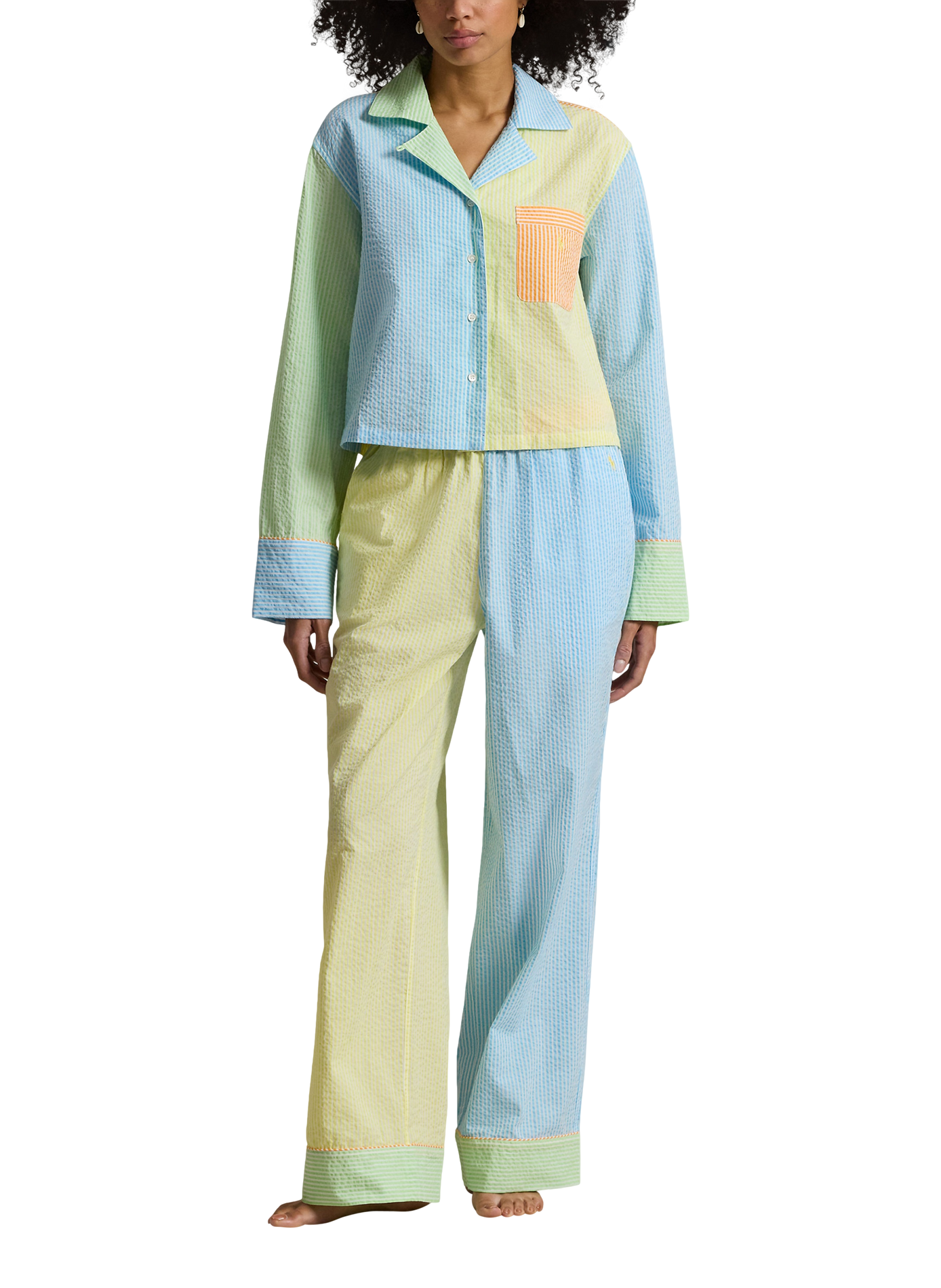 Colorblock cotton pajama set POLO RALPH LAUREN Multicolour