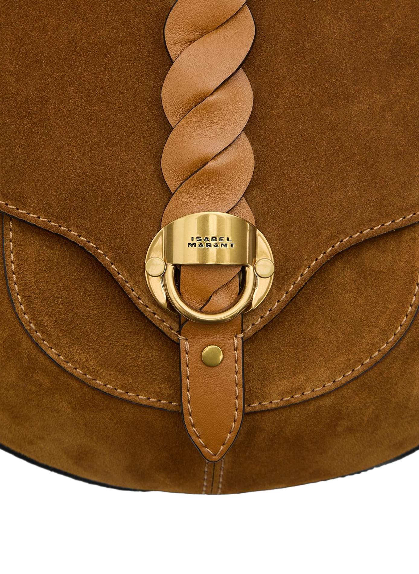 Sac à bandoulière Altay Small en cuir velours ISABEL MARANT Marron