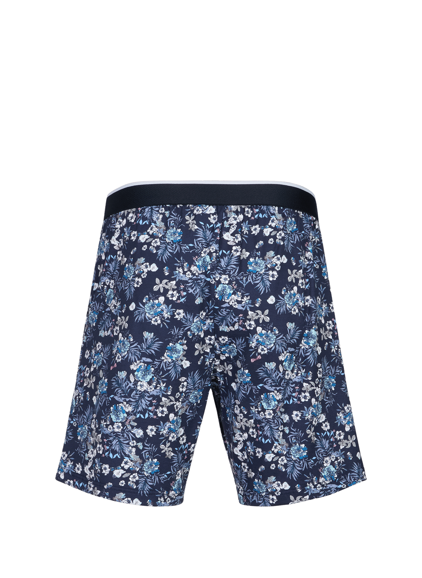 Short cotton pajama set with floral pattern HOM Blue