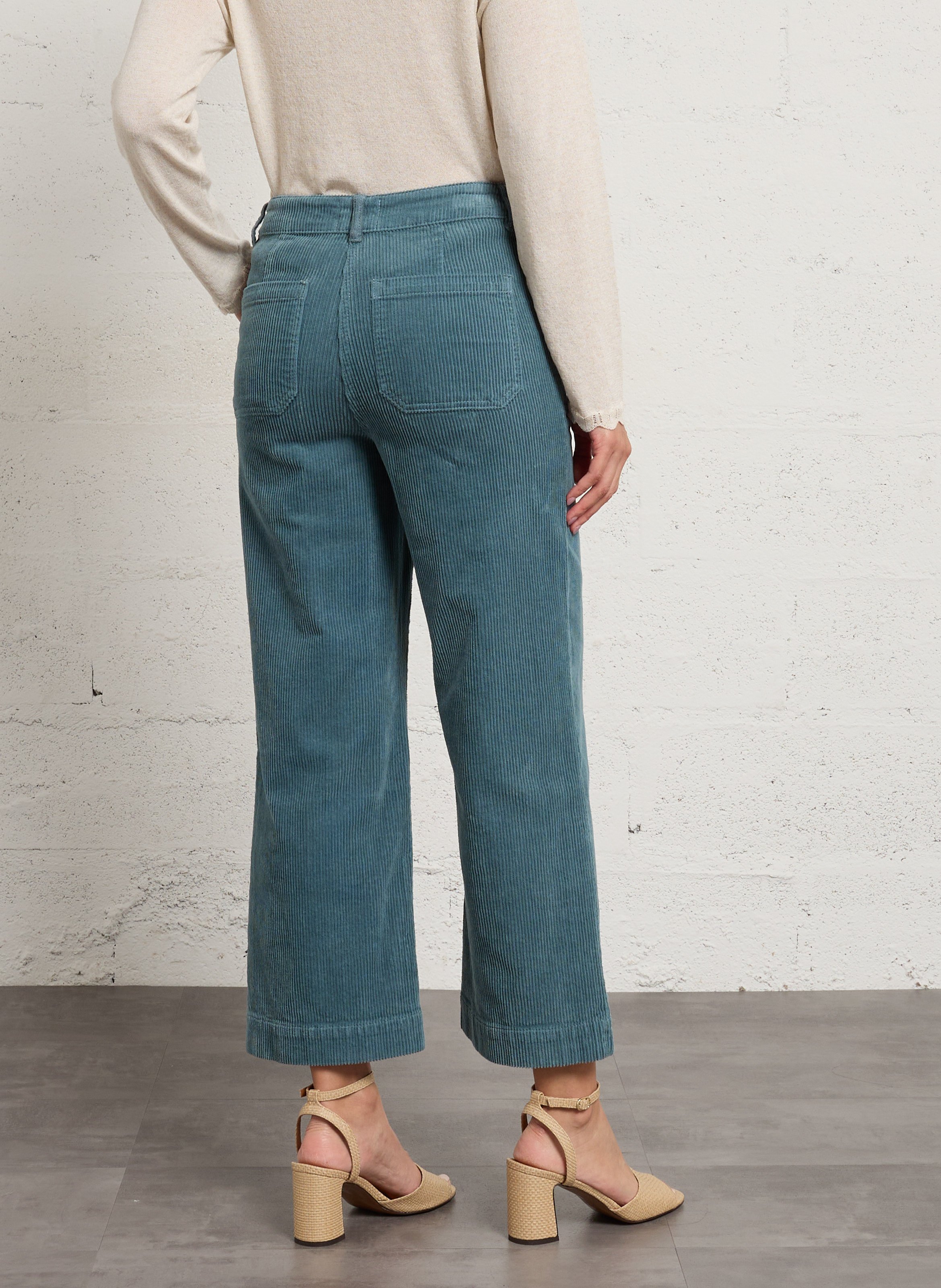 Pantalon droit en coton mélangé selyna MAISON 123 Bleu