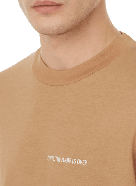 Katoenen t-shirt UNTIL THE NIGHT IS OVER Beige