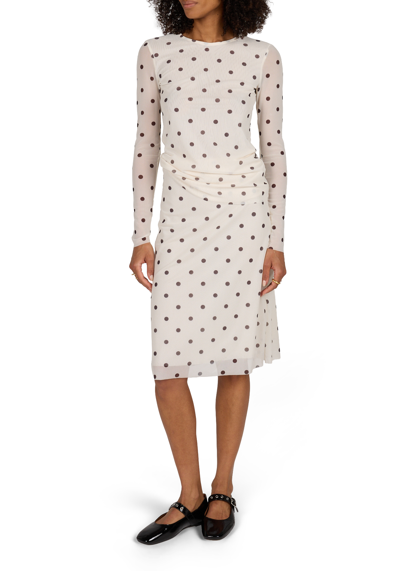 Top à pois manches longues BAUM UND PFERDGARTEN Beige