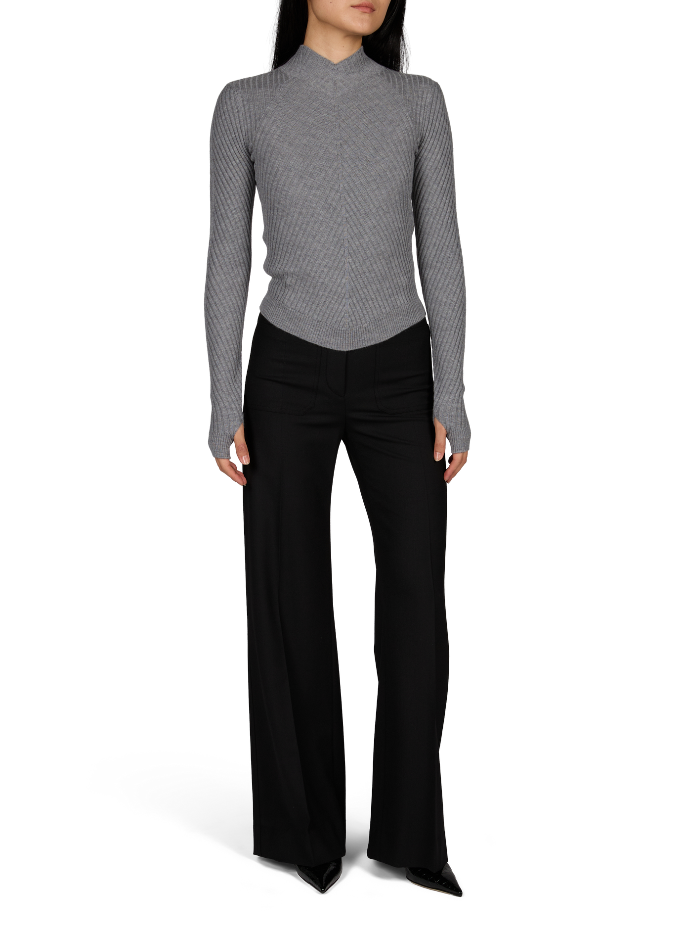 Alina high-waisted pleated trousers VICTORIA BECKHAM Black