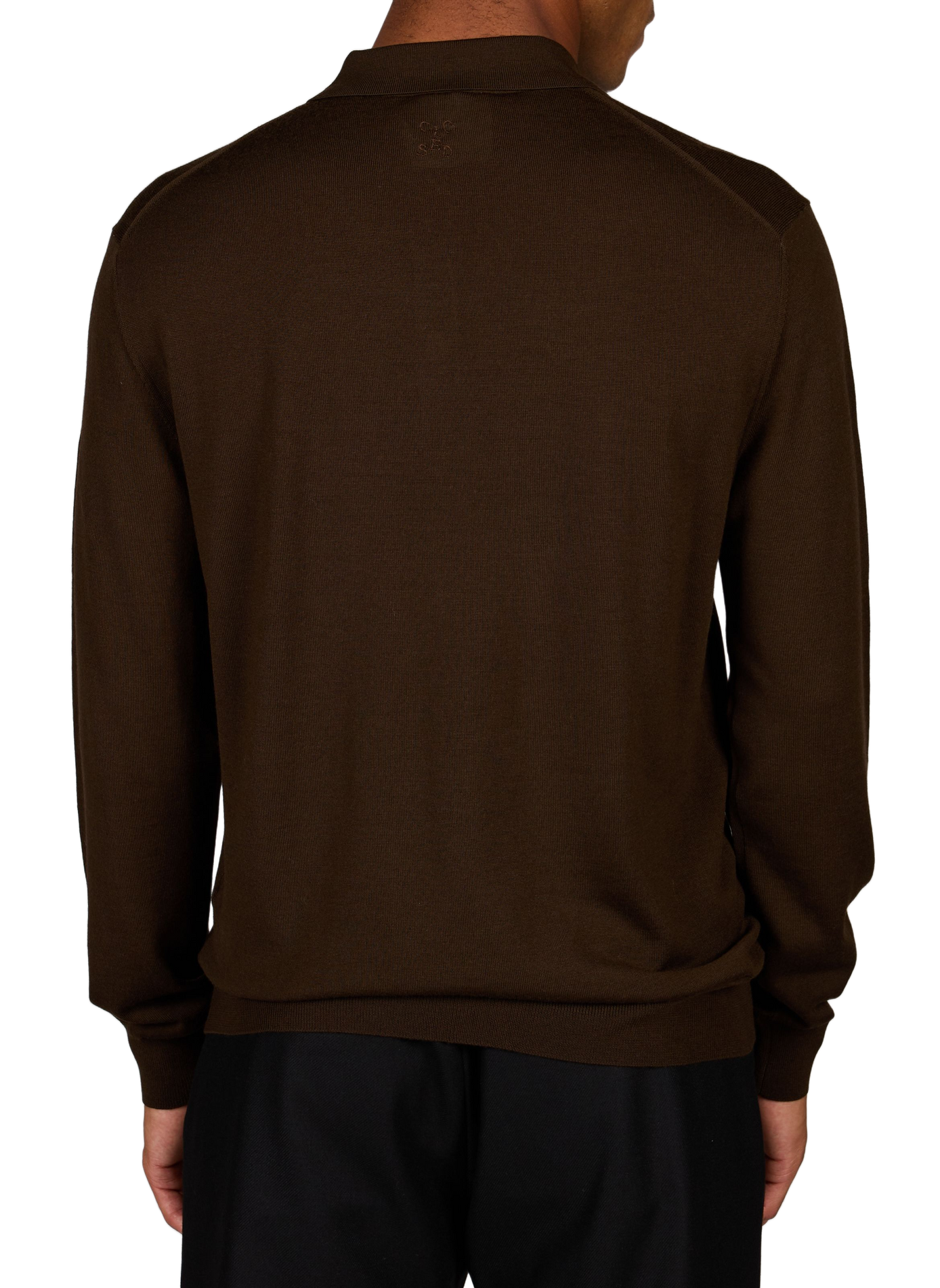 Pull col boutonné en laine CLOSED Marron