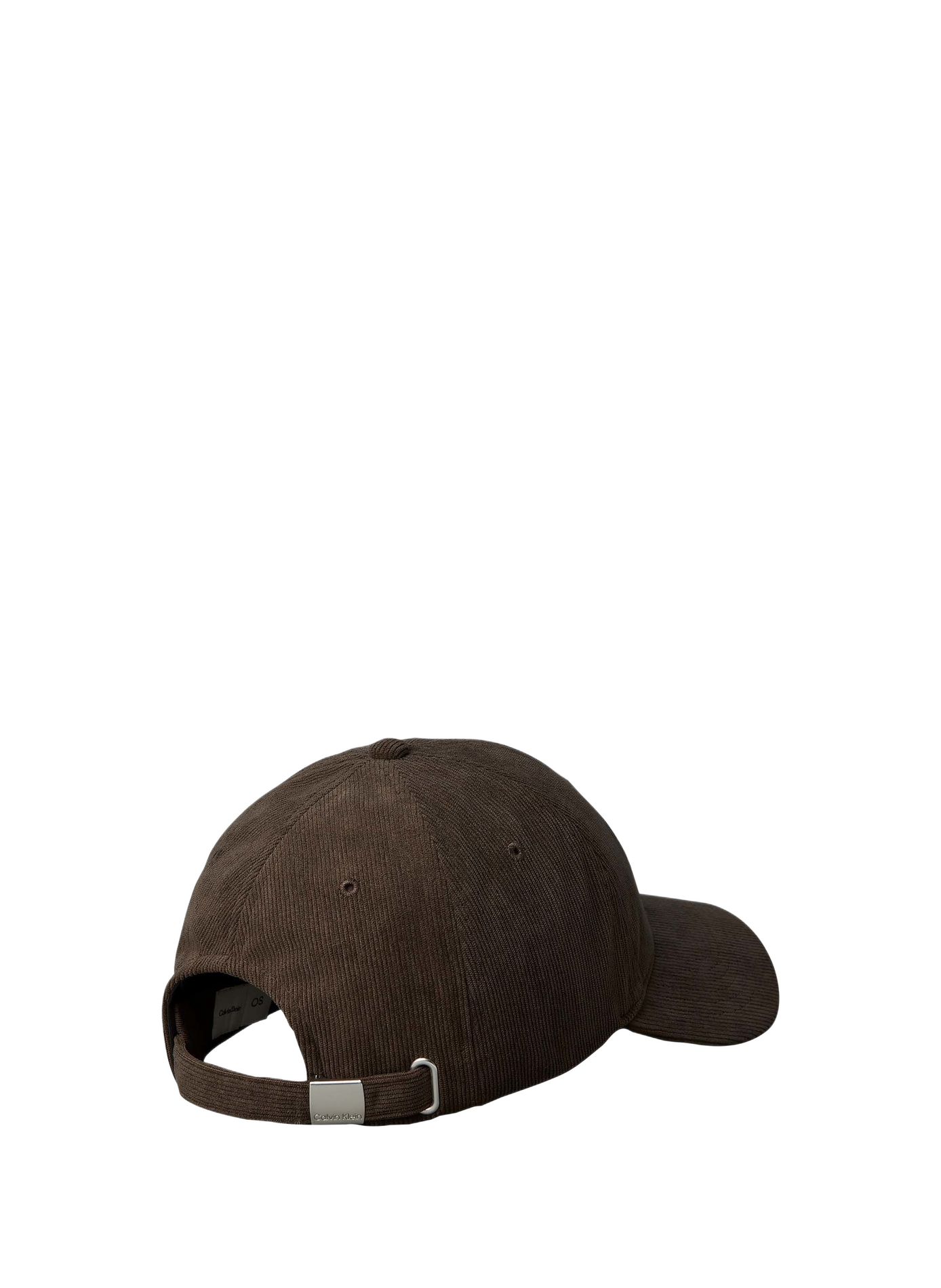 Ribfluwelen pet met geborduurd logo CALVIN KLEIN Bruin