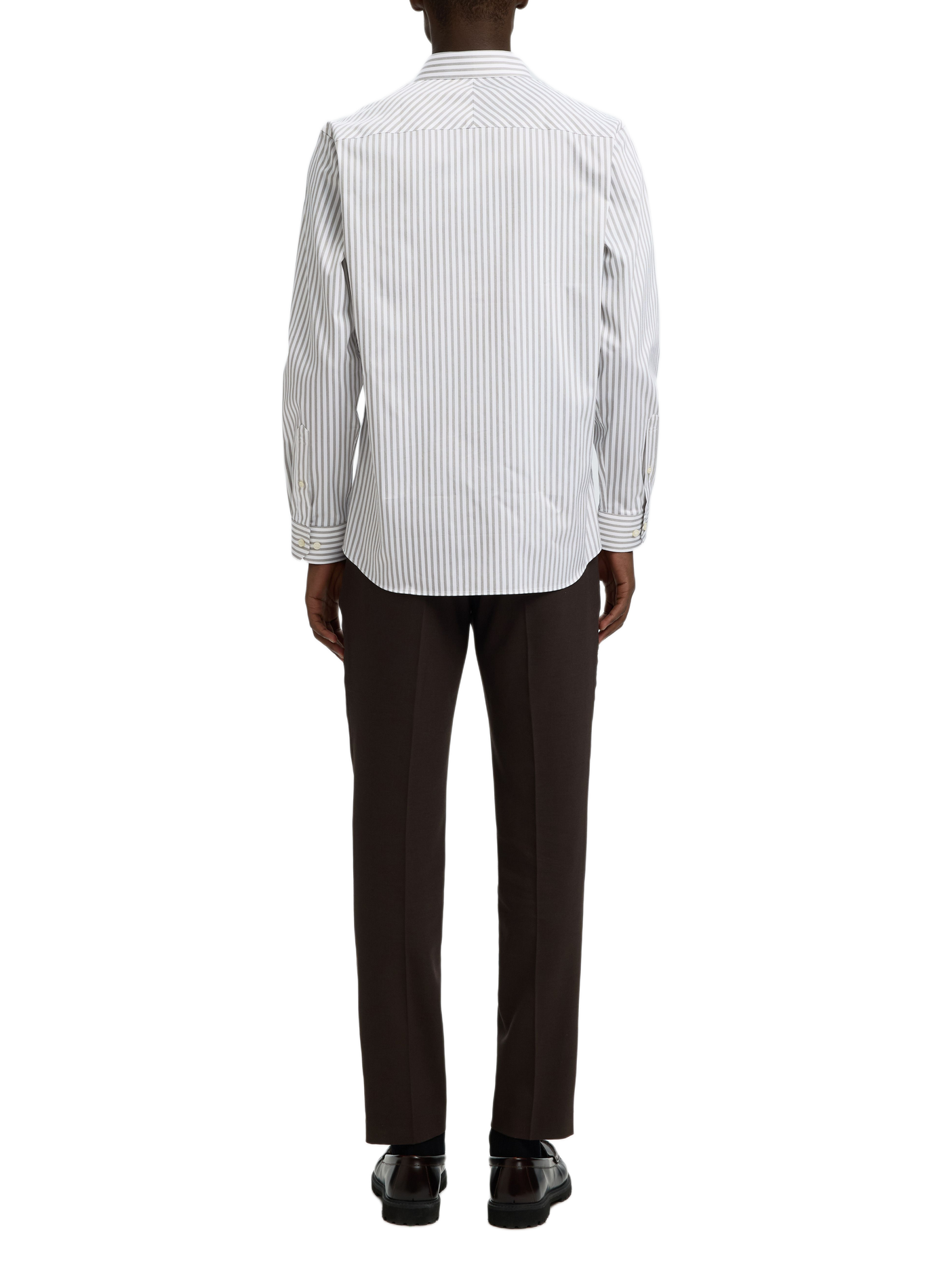 Slim-fit shirt in blended organic cotton | Groen SELECTED Heren
