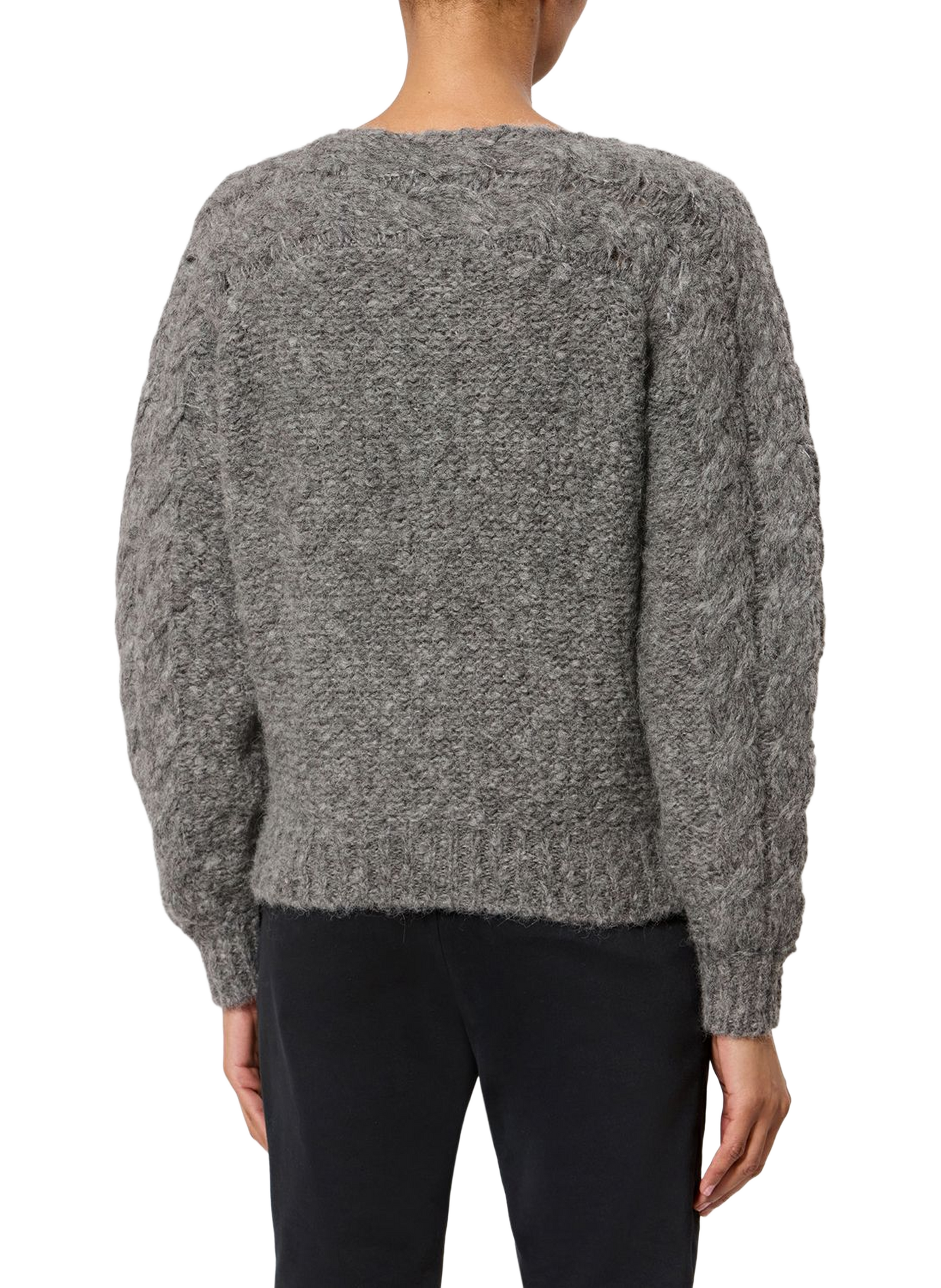 Ponara Wollmischpullover mit gebürsteter Schurwolle ISABEL MARANT Grau