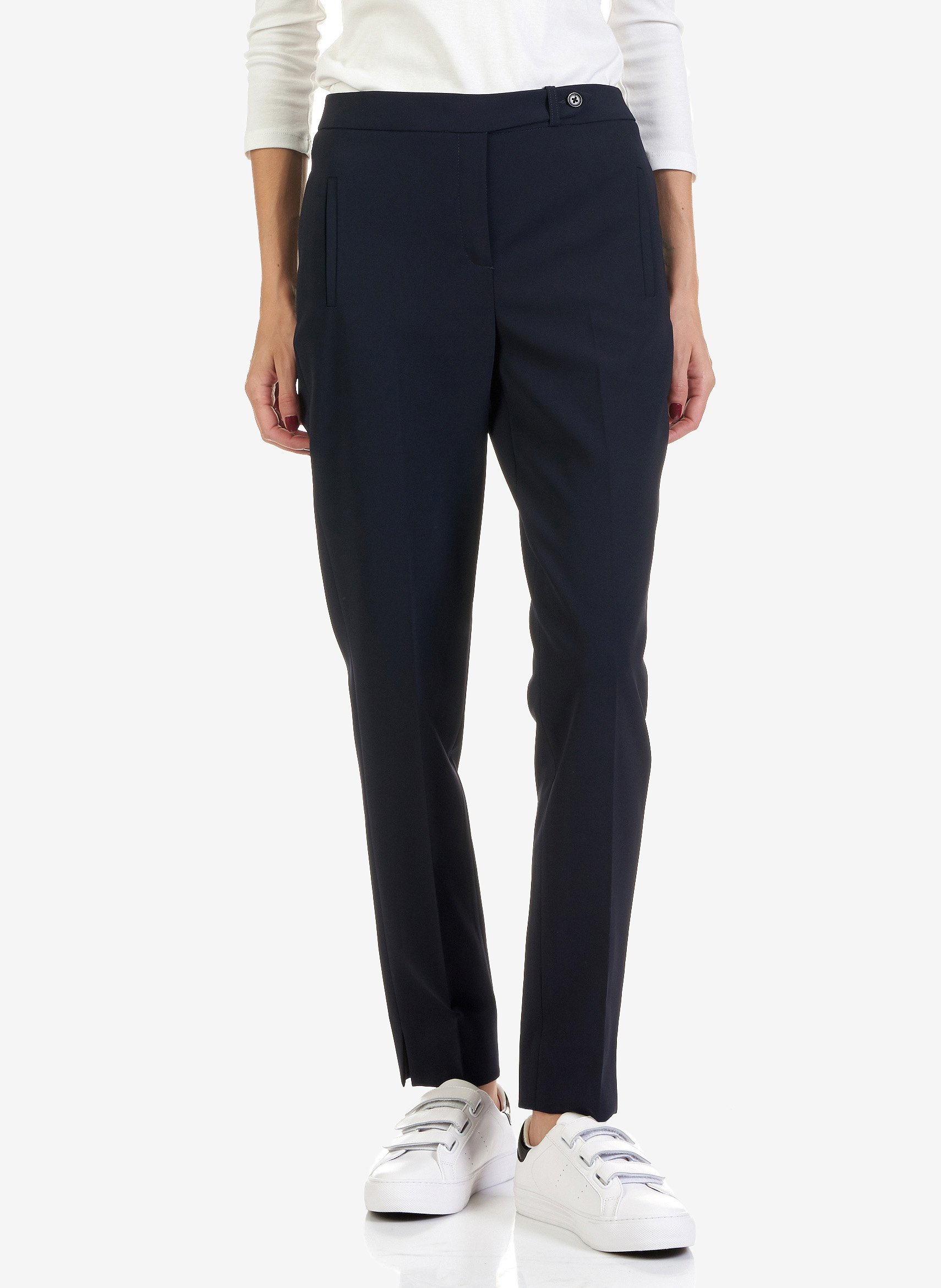 Pantalon slim en crêpe MAISON 123 Bleu