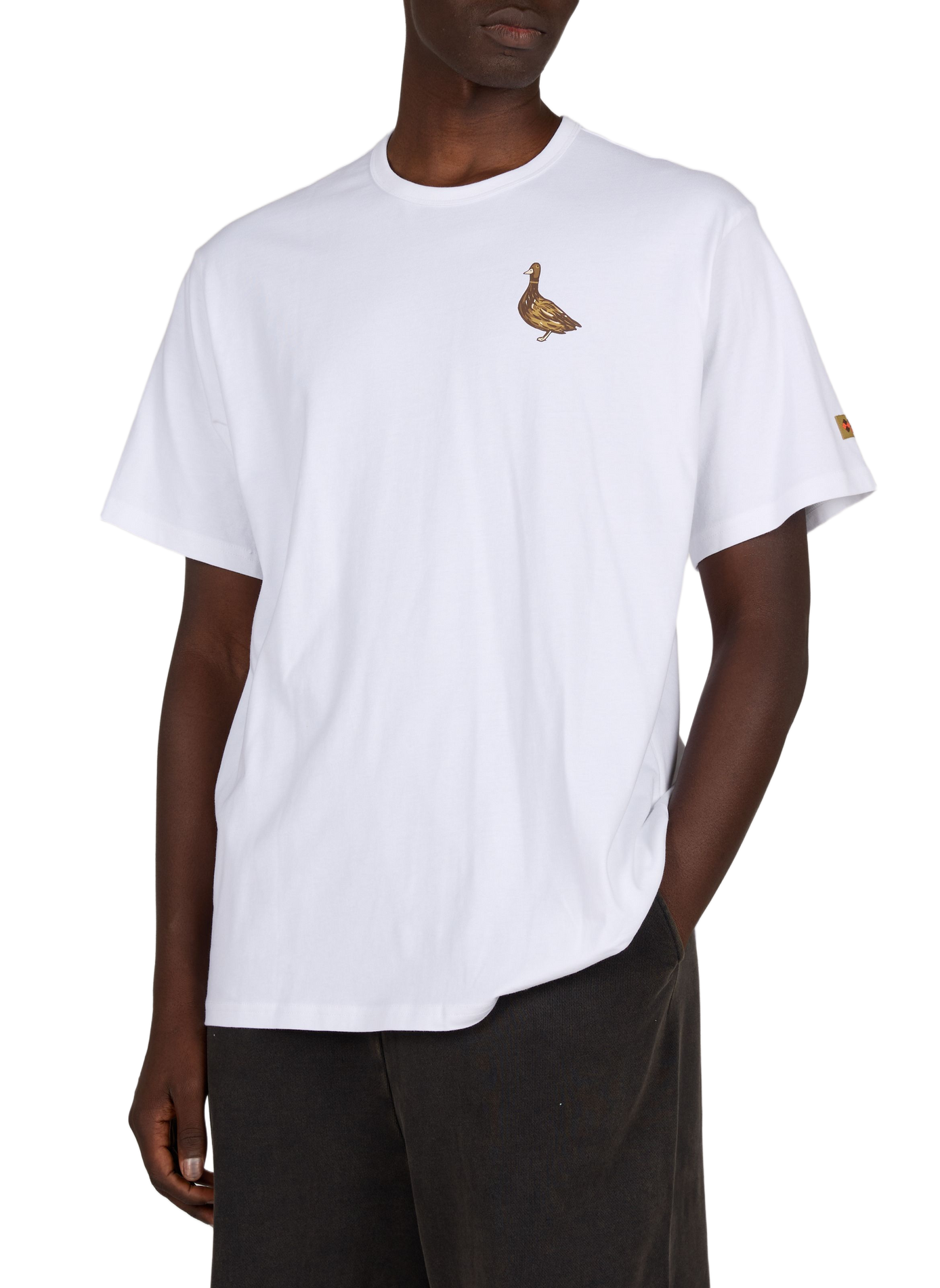 Oversized printed cotton T-shirt COLUMBIA White
