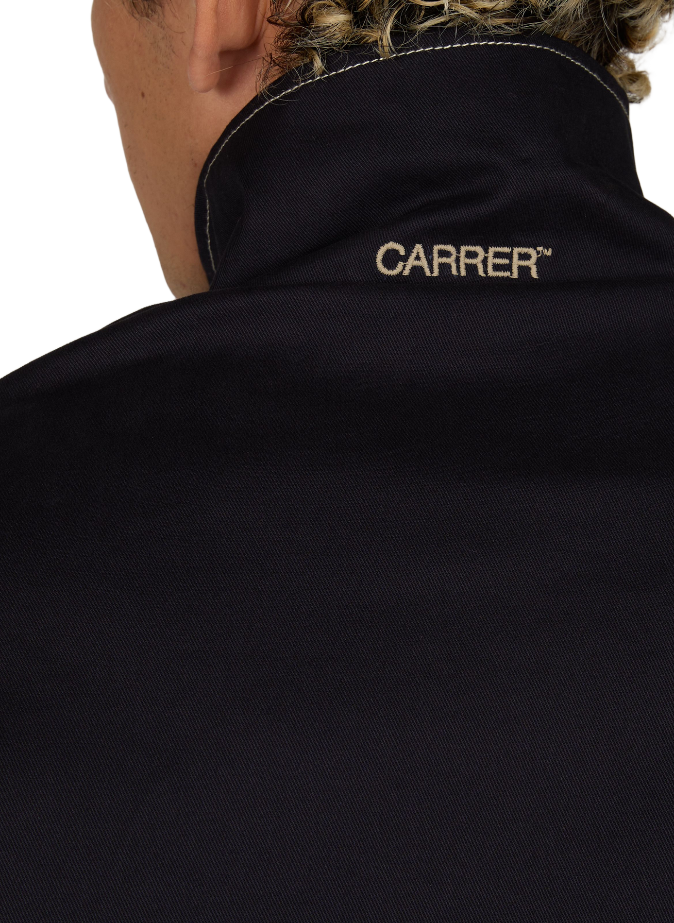 Weite Barrau Jacke mit Stehkragen aus Baumwollmischung CARRER Blau