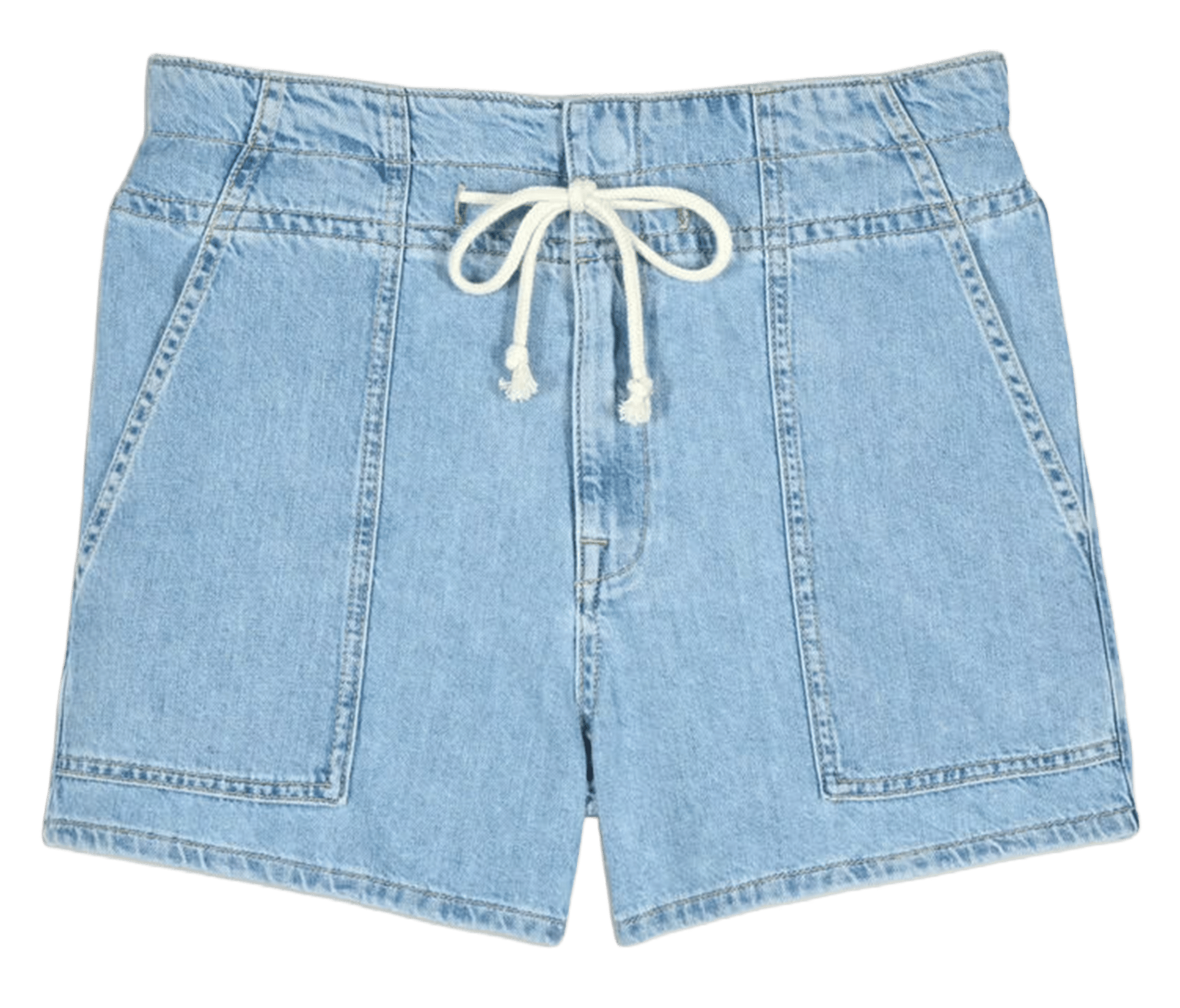 Short large taille haute en coton mabo BA&SH Bleu