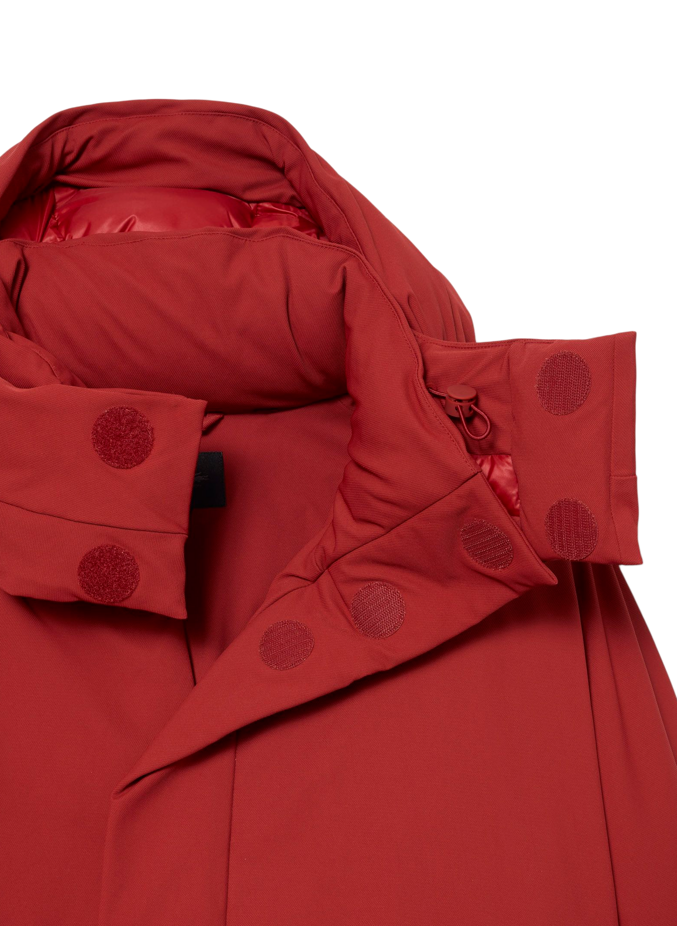 Gepolsterte Jacke mit einfarbiger Kapuze LACOSTE Rot
