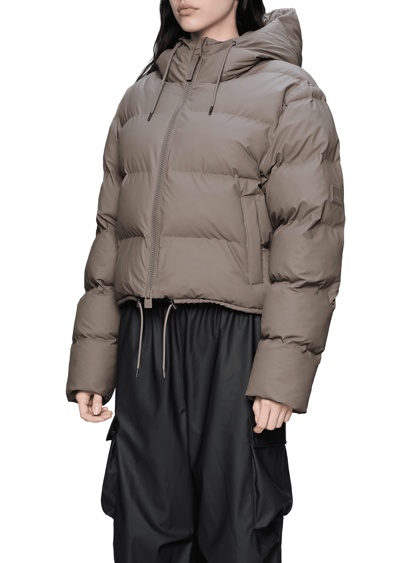 Kurze Steppjacke RAINS Beige