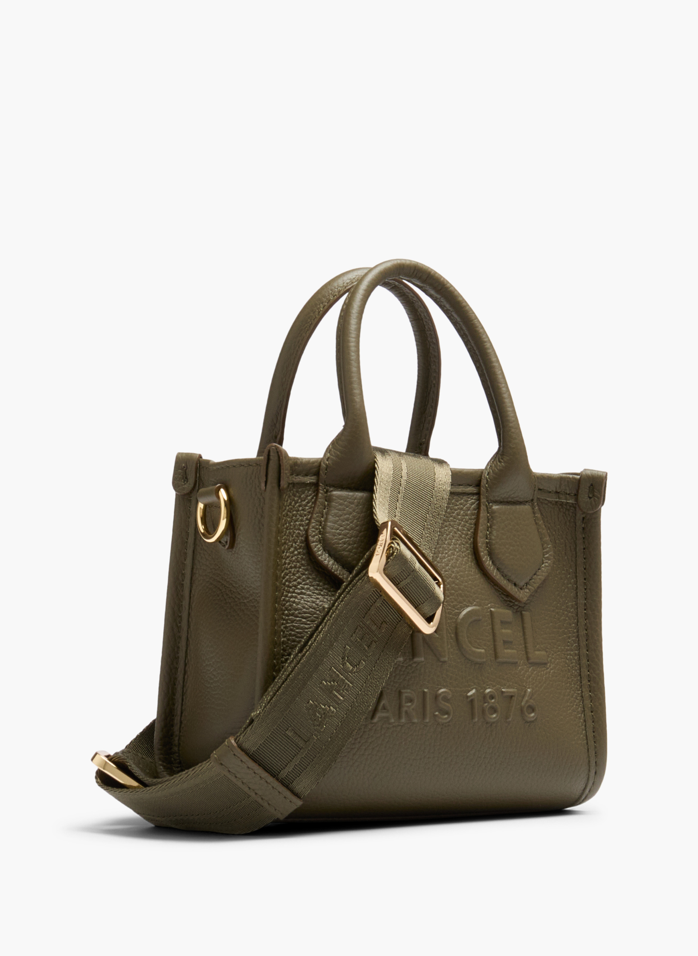 Mini sac cabas zippé double porté jour de lancel en cuir LANCEL Vert
