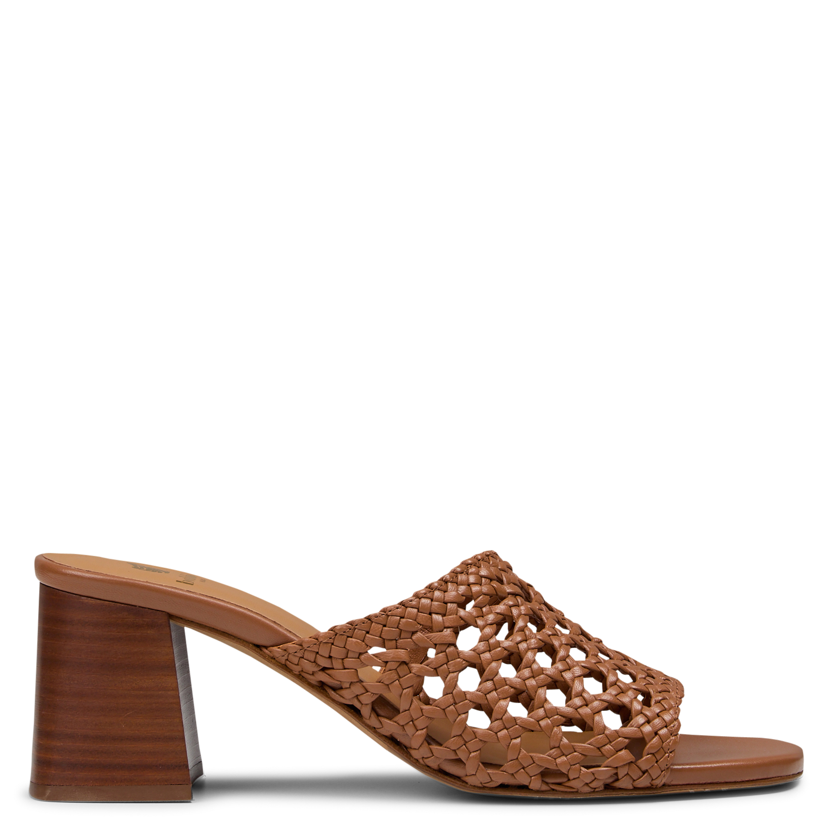 Mules ajourées en cuir kelly BOBBIES Marron