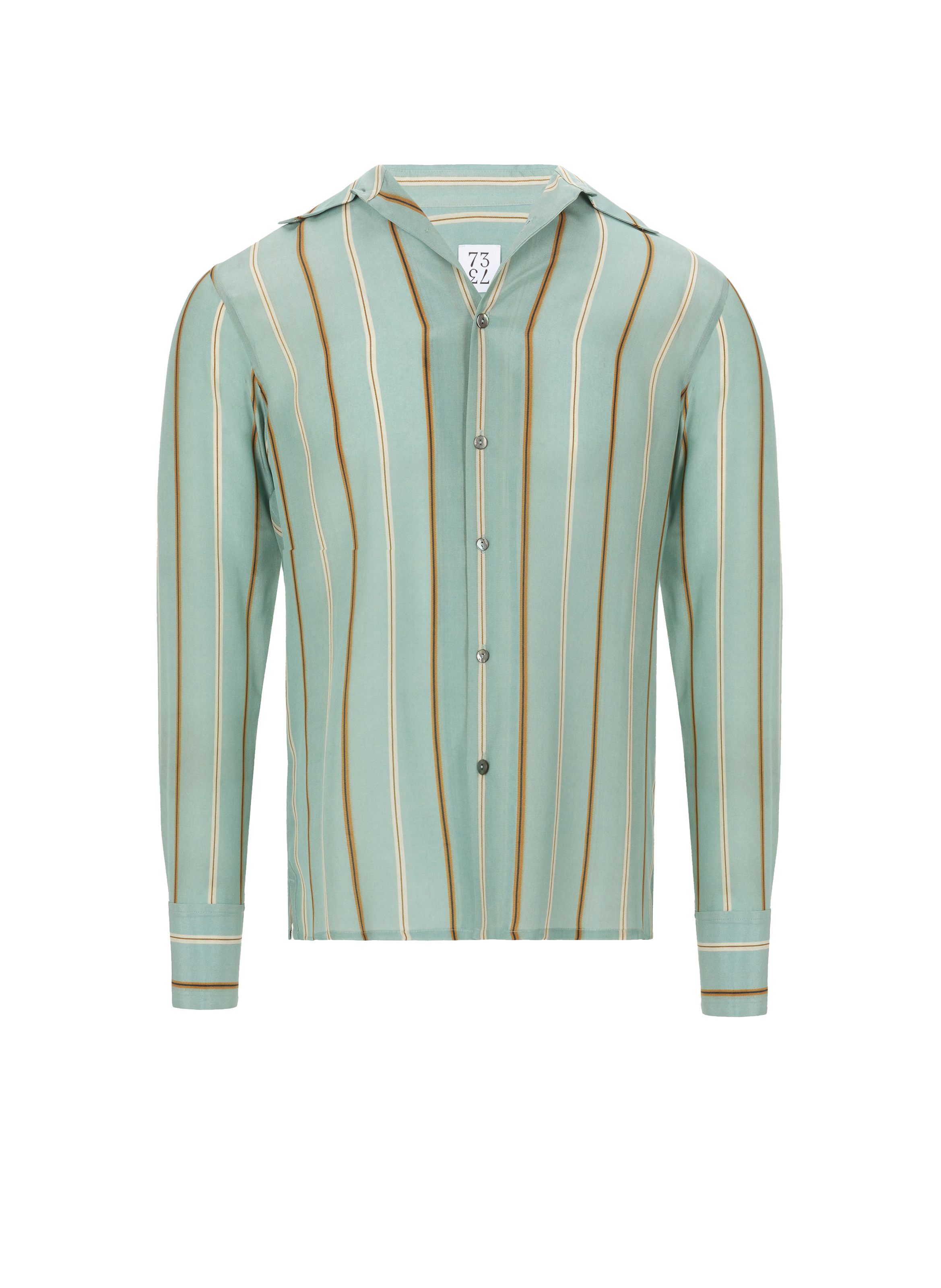 Chemise rayée en soie