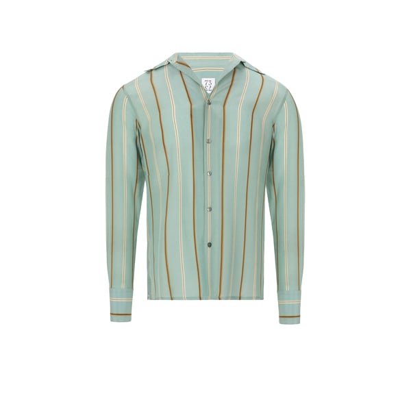 Chemise rayée en soie
