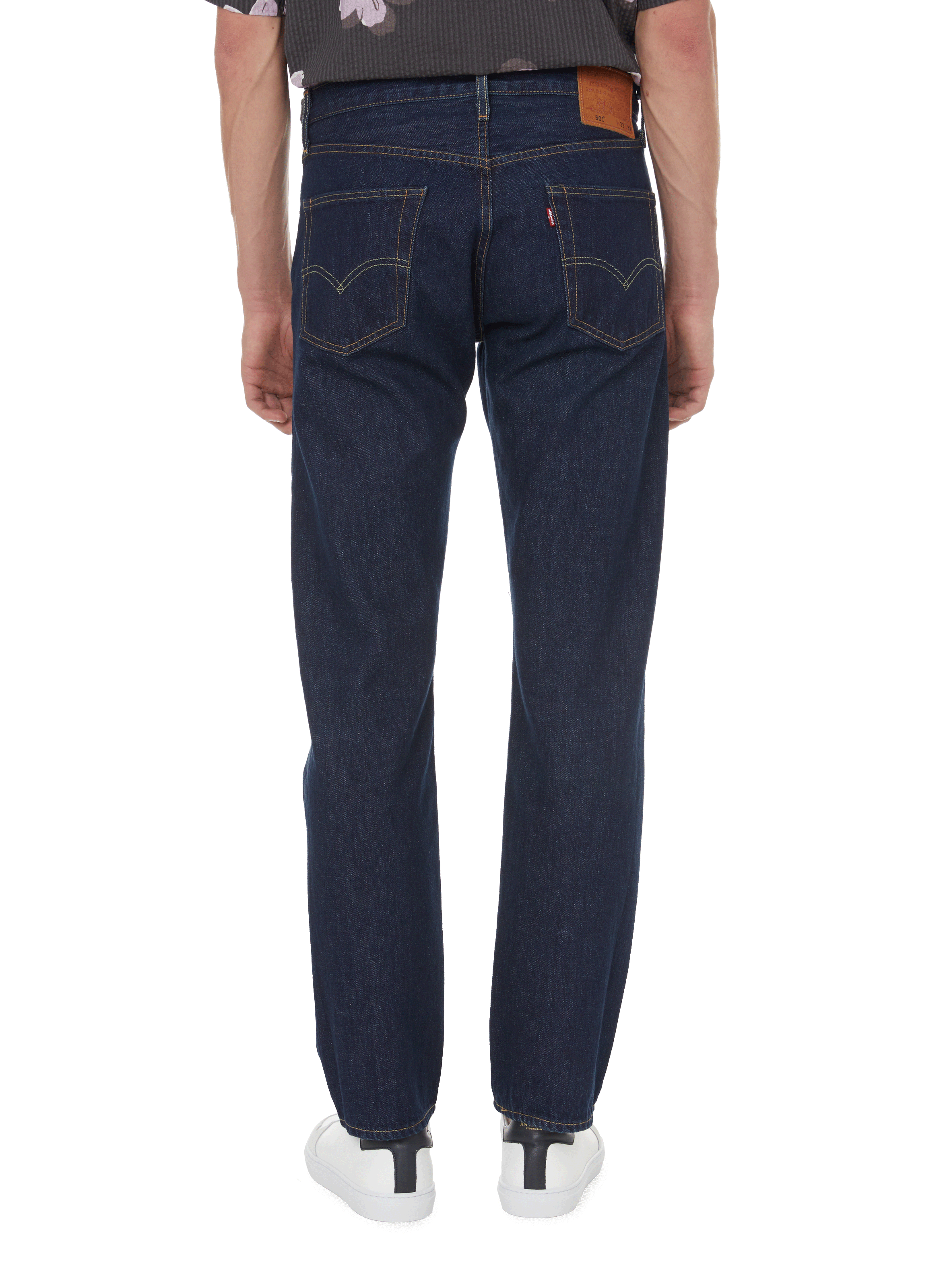 Jean 501 en coton denim LEVI'S Gris