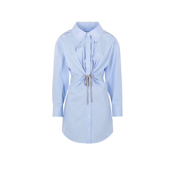 Robe courte torsadée en coton