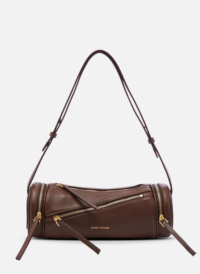 Multi-zip leather handbag  MANU ATELIER